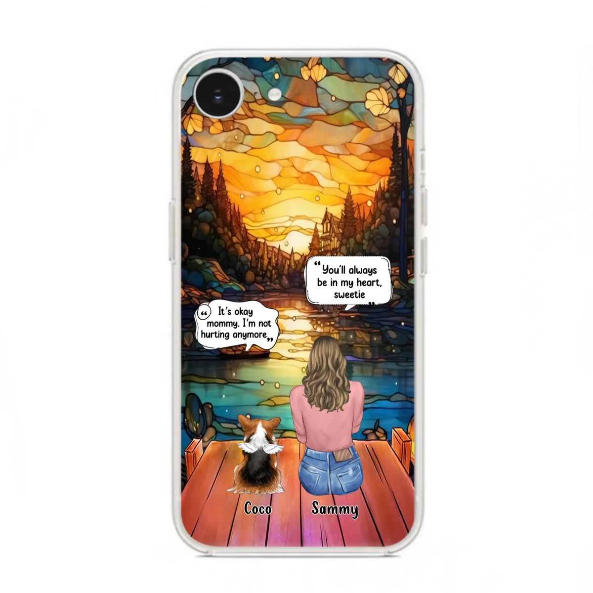 Personalized Memorial Pet Phone Case - Memorial Gift Idea For Dog/Cat/Rabbits Owners - You'll Always Be In My Heart, Sweetie - Case For iPhone/Samsung