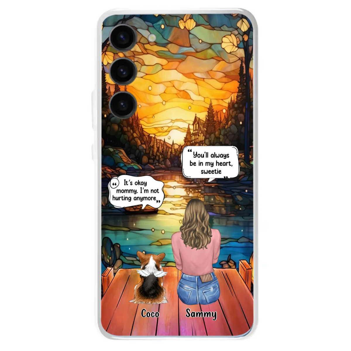 Personalized Memorial Pet Phone Case - Memorial Gift Idea For Dog/Cat/Rabbits Owners - You'll Always Be In My Heart, Sweetie - Case For iPhone/Samsung