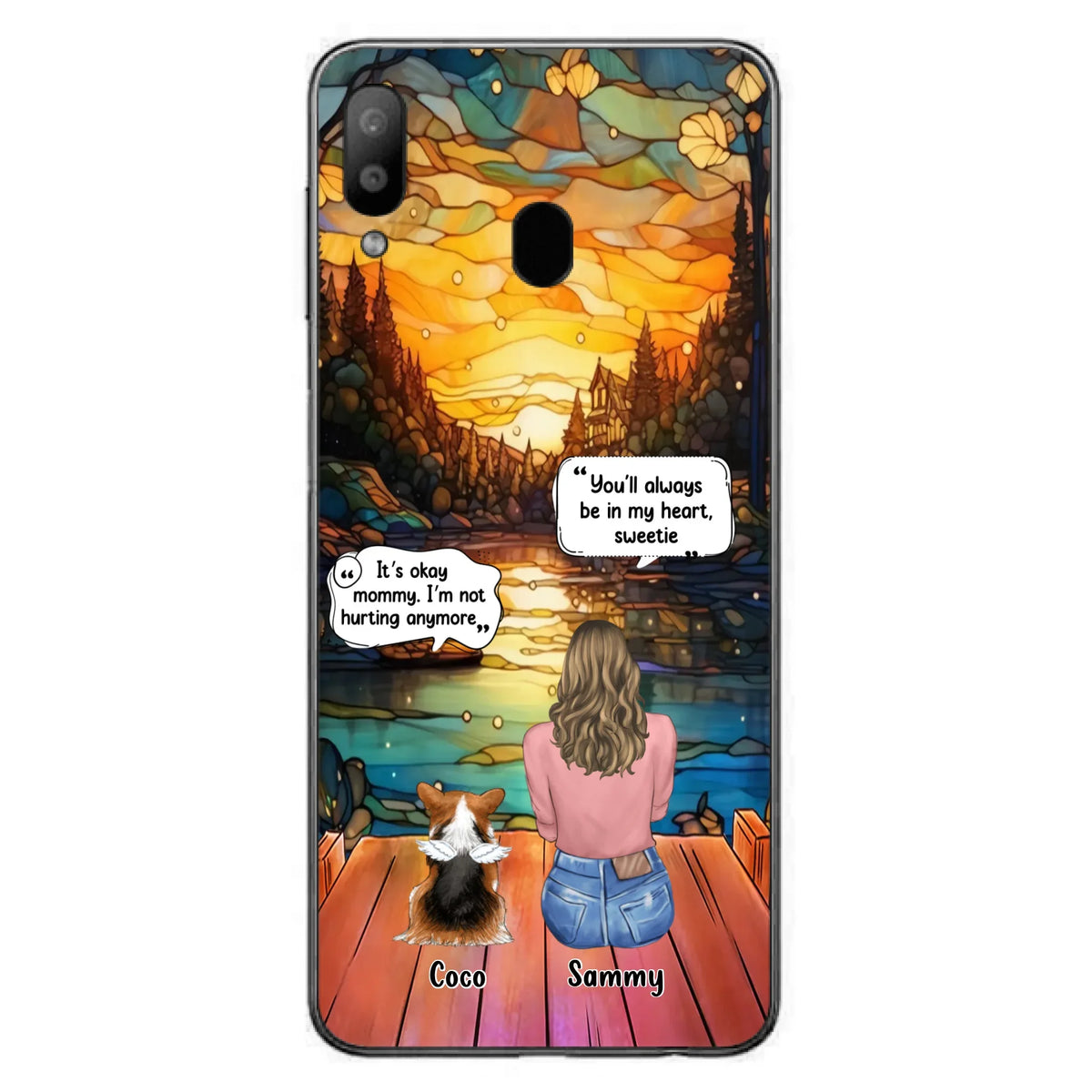 Personalized Memorial Pet Phone Case - Memorial Gift Idea For Dog/Cat/Rabbits Owners - You'll Always Be In My Heart, Sweetie - Case For iPhone/Samsung