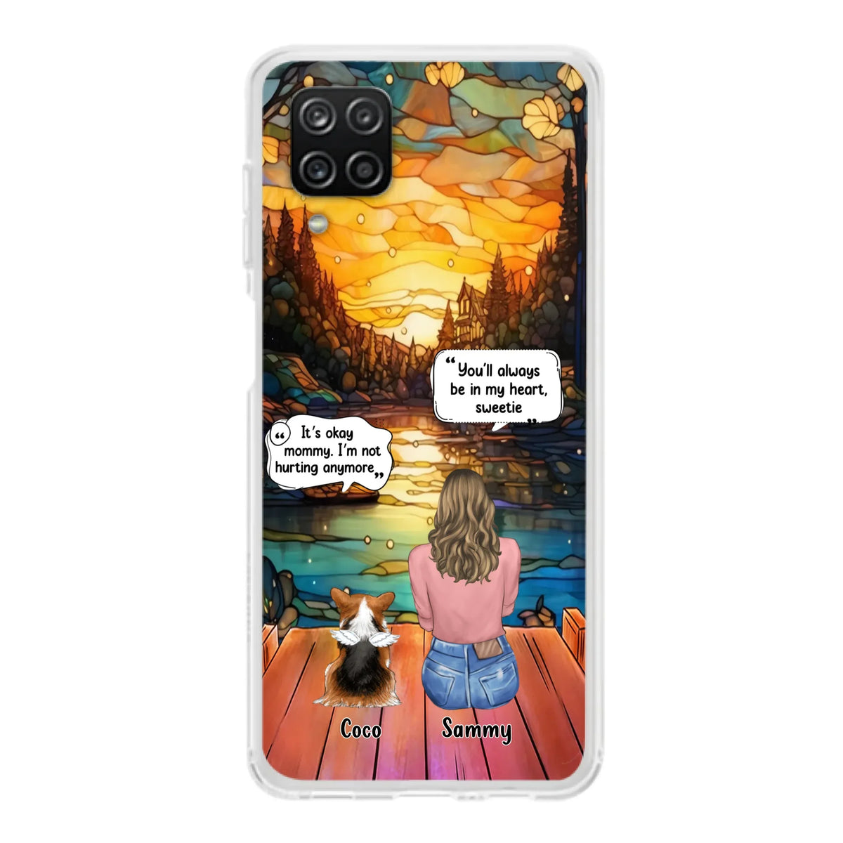 Personalized Memorial Pet Phone Case - Memorial Gift Idea For Dog/Cat/Rabbits Owners - You'll Always Be In My Heart, Sweetie - Case For iPhone/Samsung