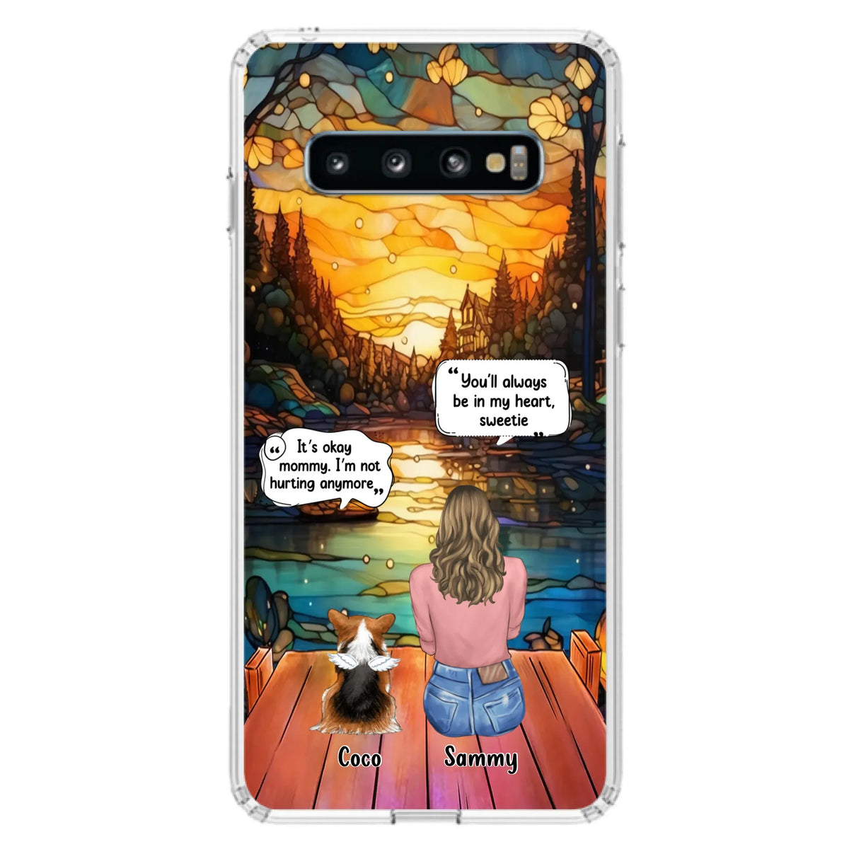 Personalized Memorial Pet Phone Case - Memorial Gift Idea For Dog/Cat/Rabbits Owners - You'll Always Be In My Heart, Sweetie - Case For iPhone/Samsung