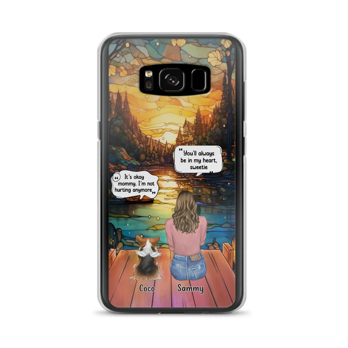 Personalized Memorial Pet Phone Case - Memorial Gift Idea For Dog/Cat/Rabbits Owners - You'll Always Be In My Heart, Sweetie - Case For iPhone/Samsung