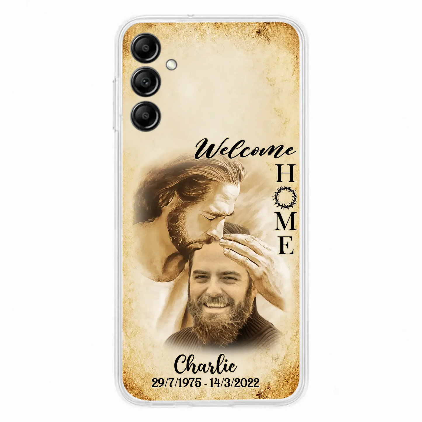 Custom Personalized Memorial Photo Phone Case - Memorial Gift Idea For Family Member/ Pet Owner - Welcome Home - Case For iPhone And Samsung