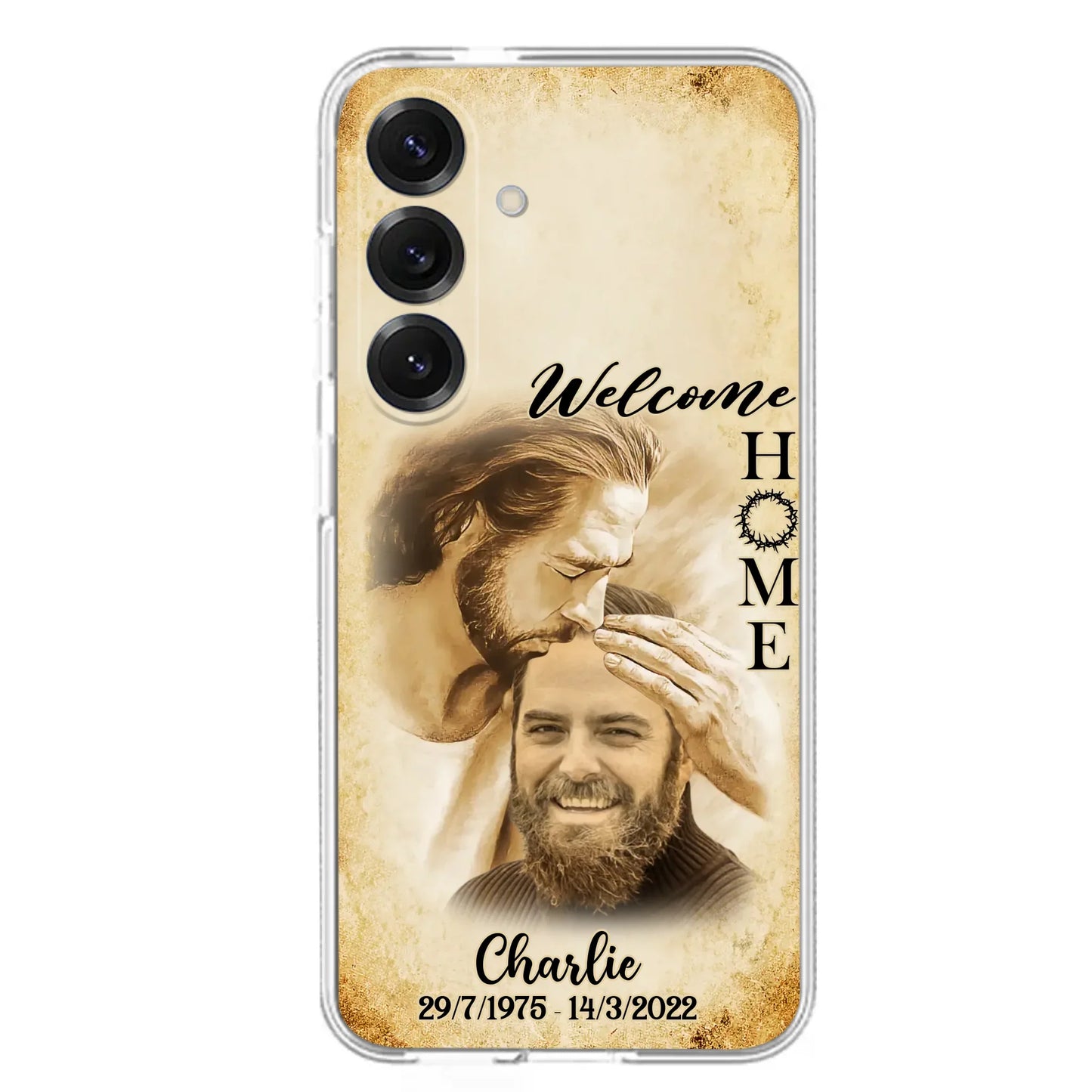 Custom Personalized Memorial Photo Phone Case - Memorial Gift Idea For Family Member/ Pet Owner - Welcome Home - Case For iPhone And Samsung