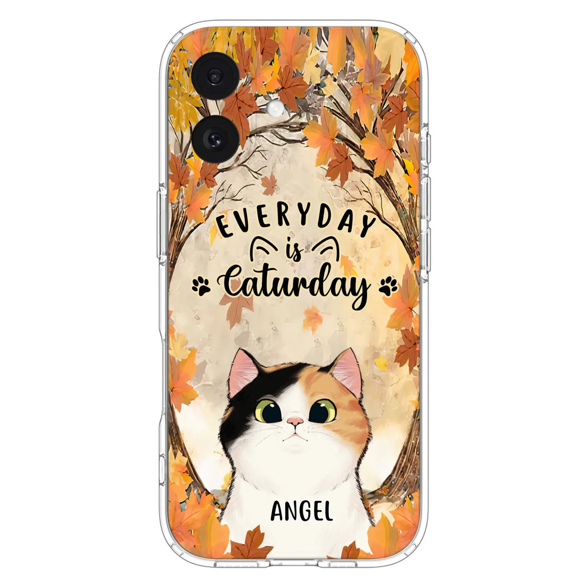 Custom Personalized Cat Phone Case For iPhone And Samsung - Gift Idea For Cat Lover - Up to 6 Cats - Everyday Is Caturday