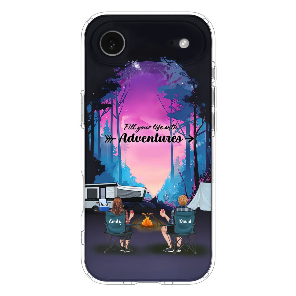 Personalized Camping Phone Case - Full Option - Best Gift For Camping Lovers - Fill Your Life With Adventures - Case For iPhone/Samsung