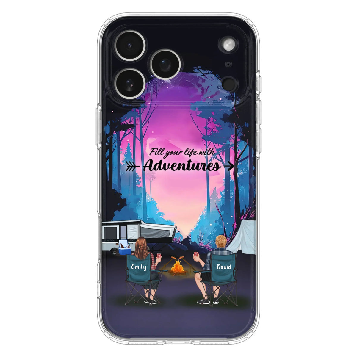 Personalized Camping Phone Case - Full Option - Best Gift For Camping Lovers - Fill Your Life With Adventures - Case For iPhone/Samsung