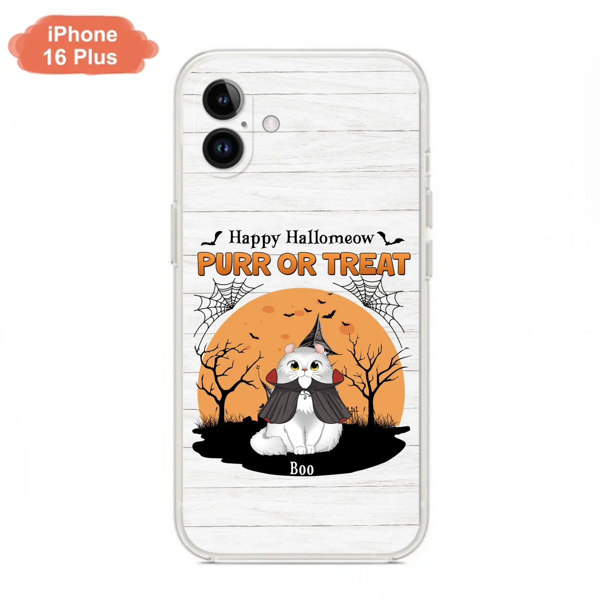Custom Personalized Meowloween Phone Case - Up to 6 Cats - Halloween Gift Idea for Cat Lovers - Happy Hallomeow - Case for iPhone/Samsung