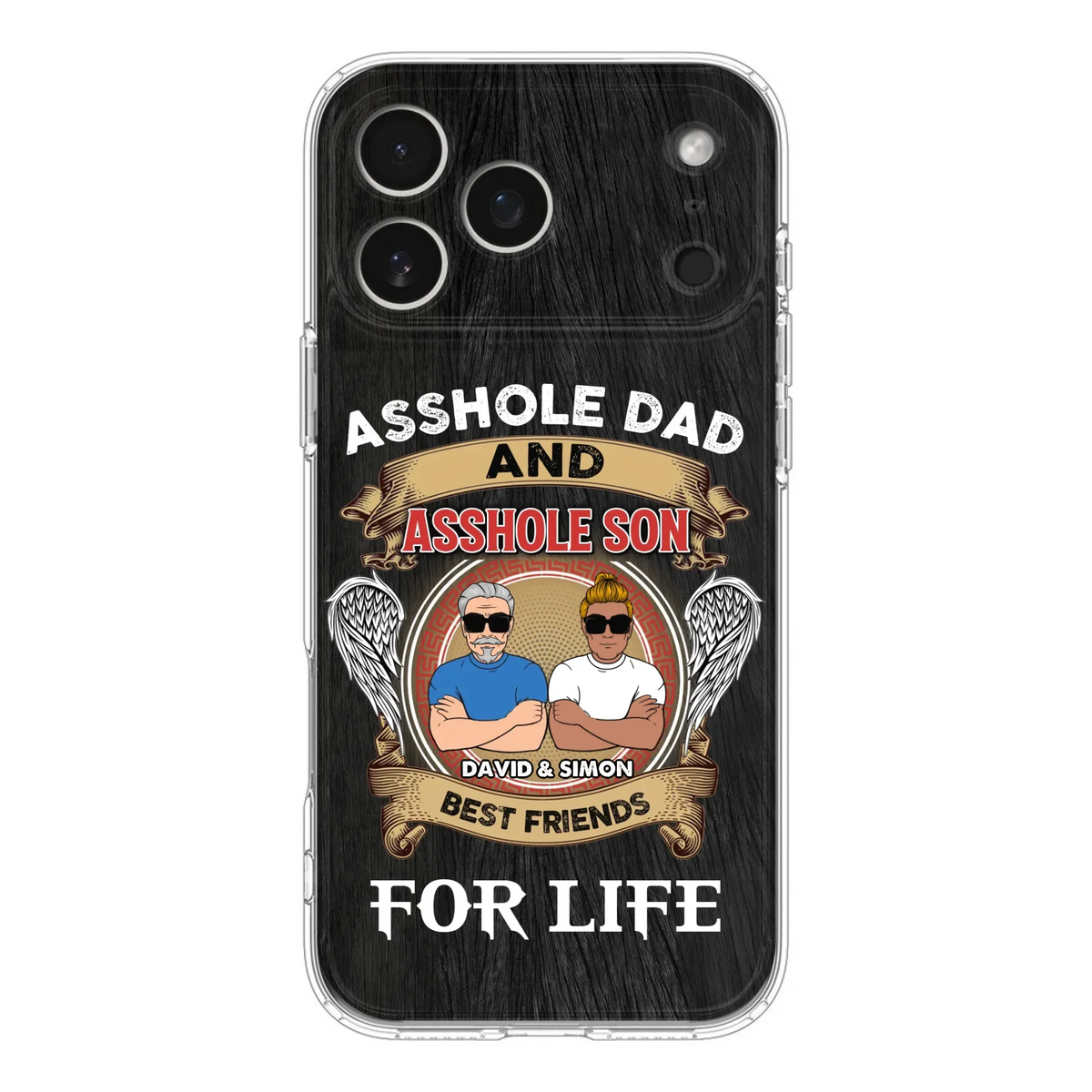 Custom Personalized Dad And Son Phone Case - Funny Gift Idea for Dad from Son - Asshole Dad And Asshole Son Best Friends For Life - Case for iPhone/Samsung
