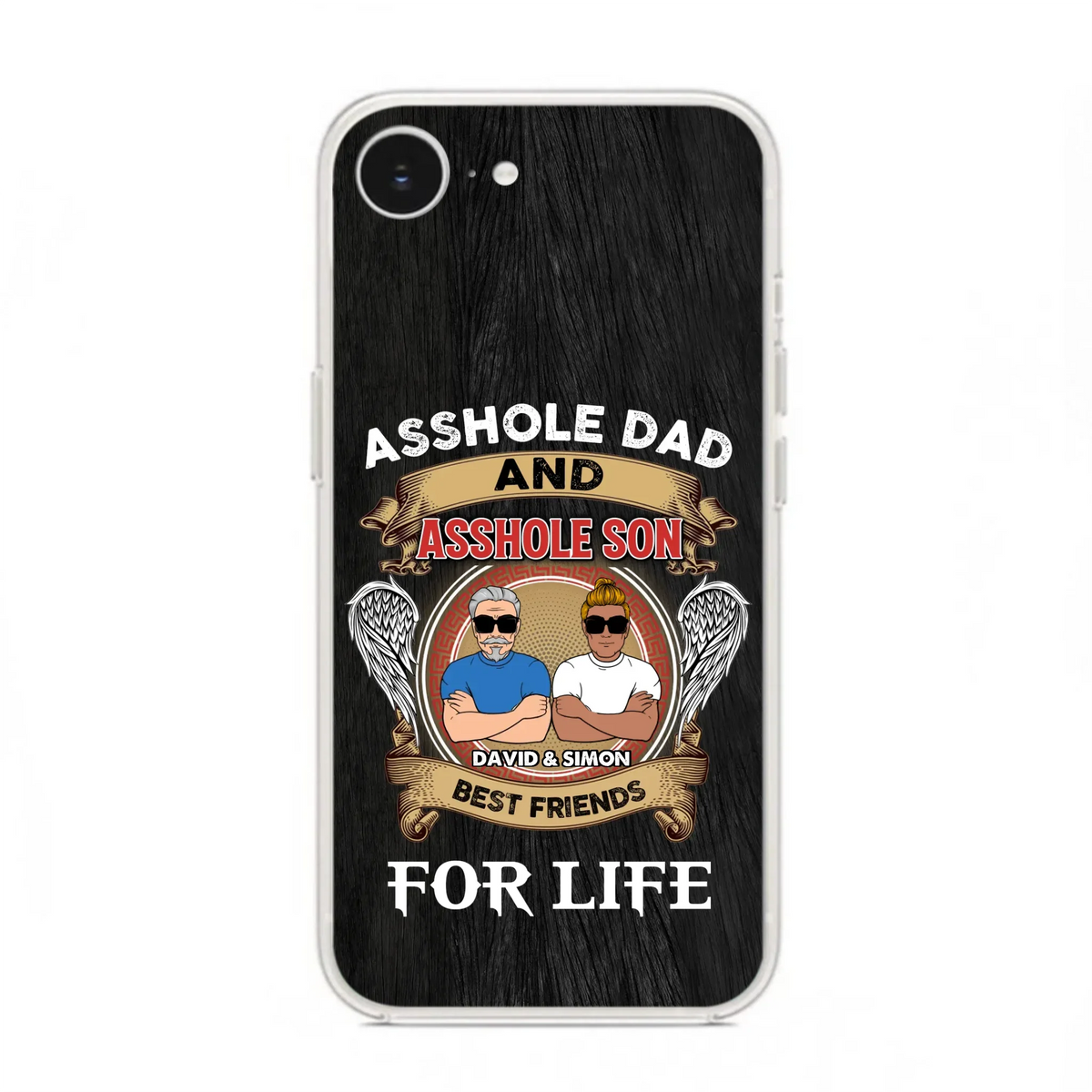 Custom Personalized Dad And Son Phone Case - Funny Gift Idea for Dad from Son - Asshole Dad And Asshole Son Best Friends For Life - Case for iPhone/Samsung