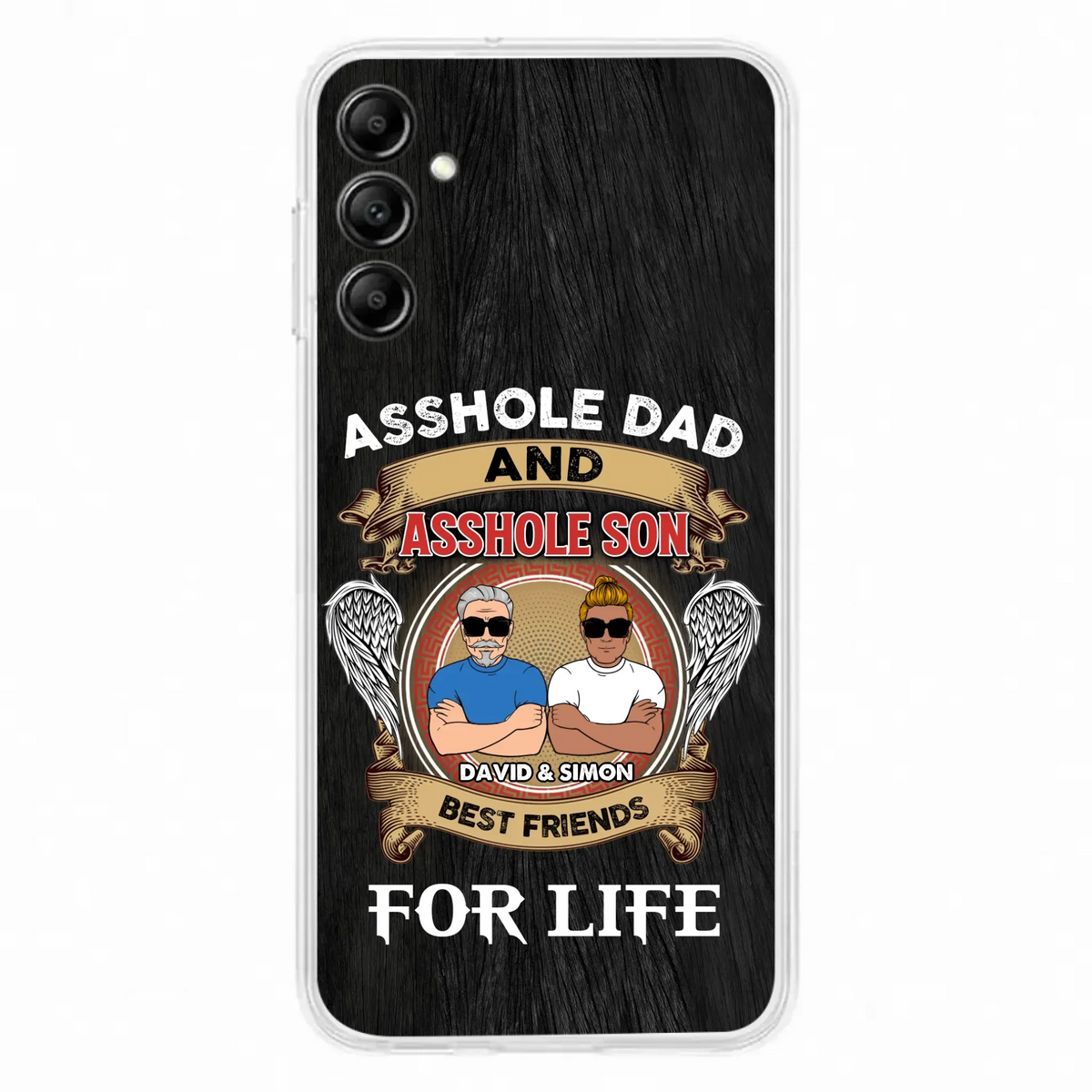 Custom Personalized Dad And Son Phone Case - Funny Gift Idea for Dad from Son - Asshole Dad And Asshole Son Best Friends For Life - Case for iPhone/Samsung
