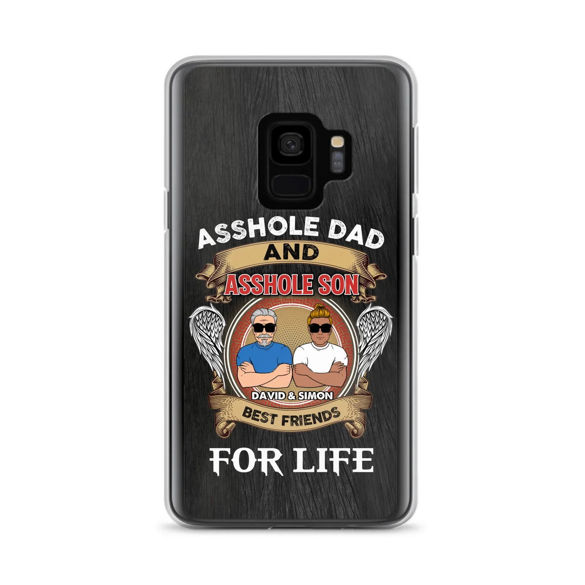 Custom Personalized Dad And Son Phone Case - Funny Gift Idea for Dad from Son - Asshole Dad And Asshole Son Best Friends For Life - Case for iPhone/Samsung