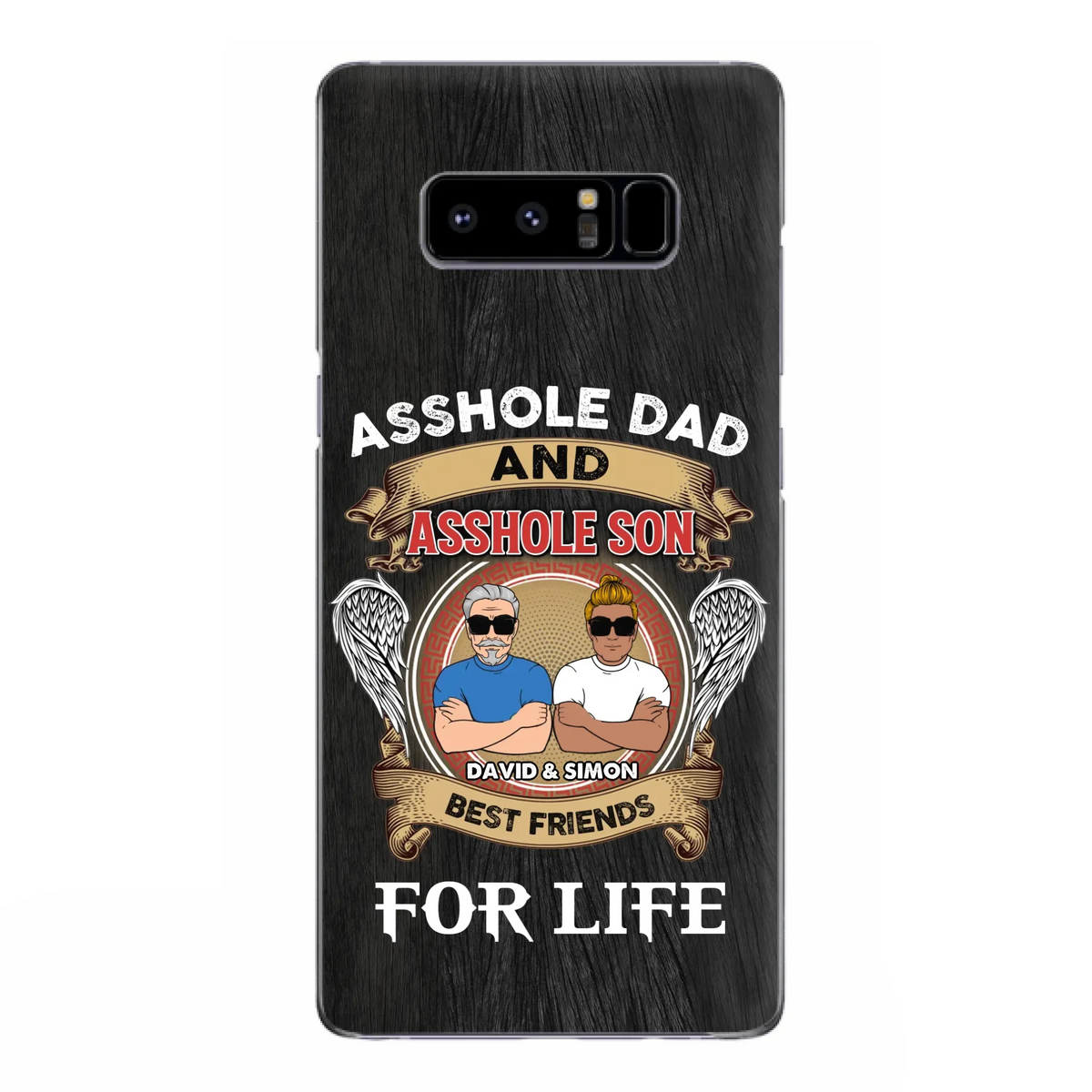 Custom Personalized Dad And Son Phone Case - Funny Gift Idea for Dad from Son - Asshole Dad And Asshole Son Best Friends For Life - Case for iPhone/Samsung