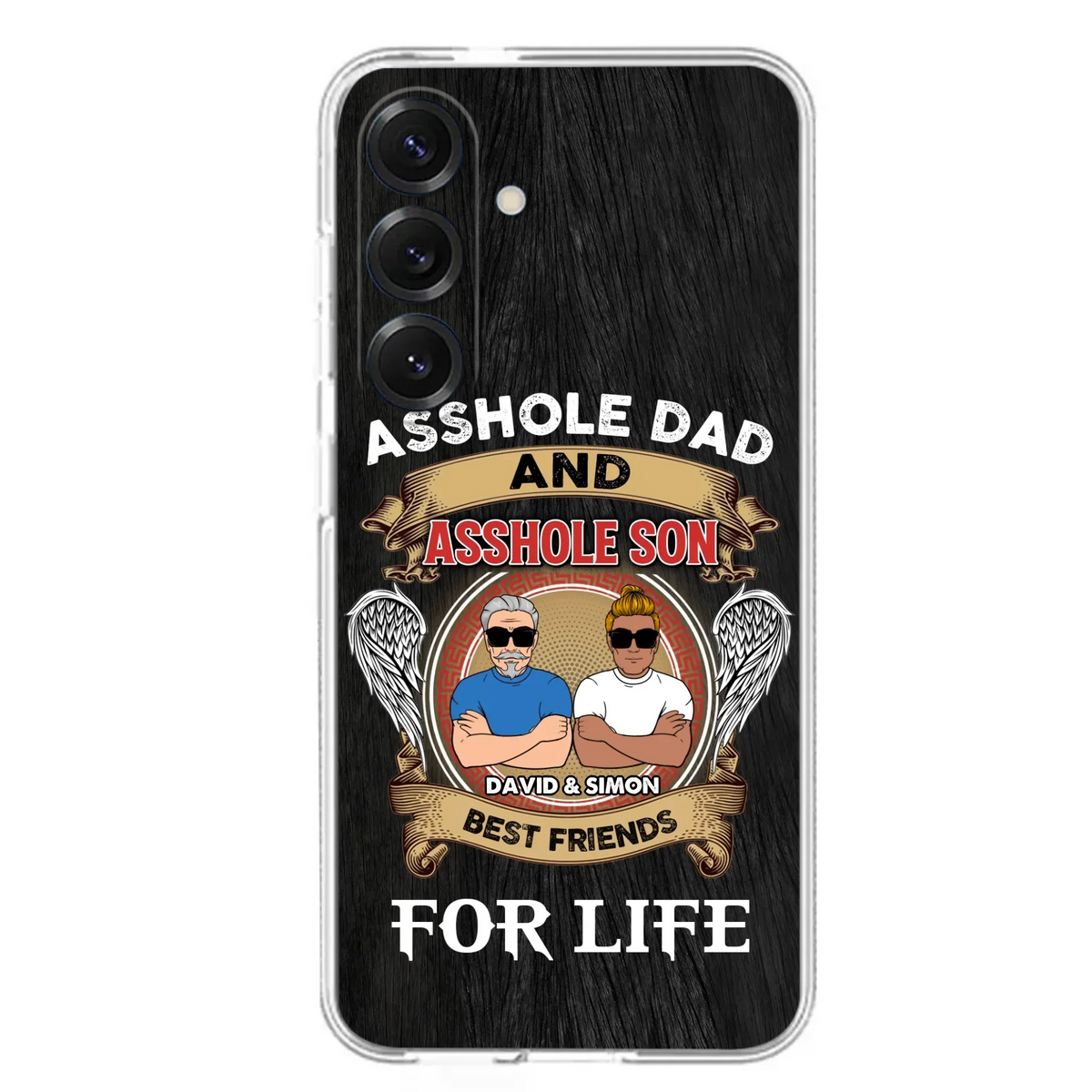 Custom Personalized Dad And Son Phone Case - Funny Gift Idea for Dad from Son - Asshole Dad And Asshole Son Best Friends For Life - Case for iPhone/Samsung