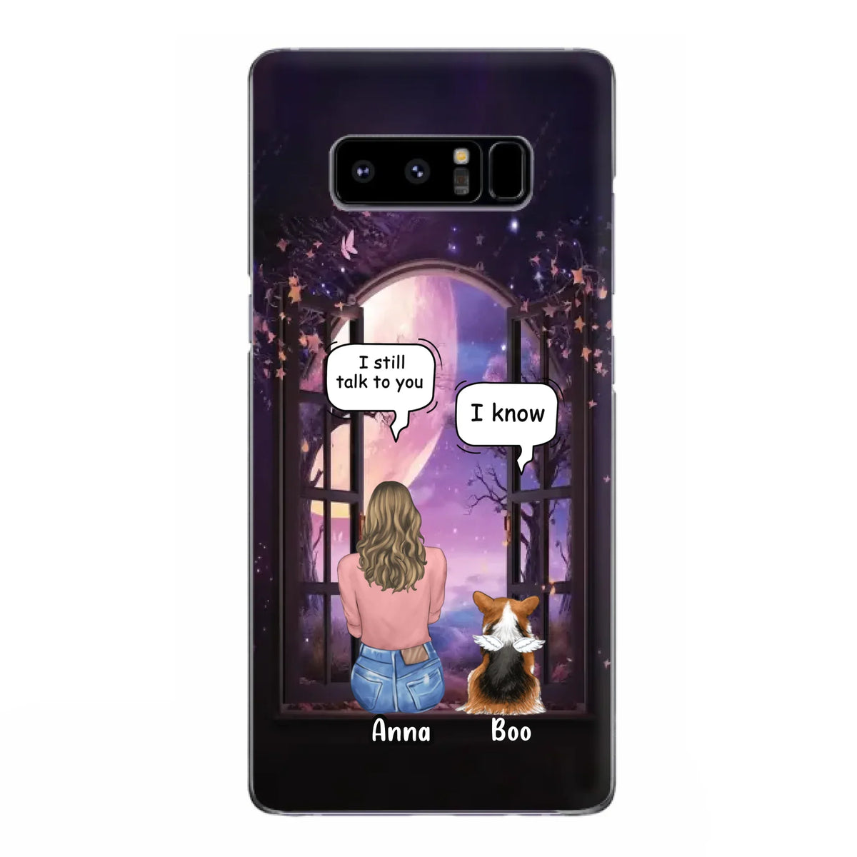 Custom Personalized Memorial Pet Phone Case - Upto 4 Dogs/Cats/Rabbits - Memorial Gift Idea for Dog/Cat/Rabbit Owners - Case For iPhone/Samsung