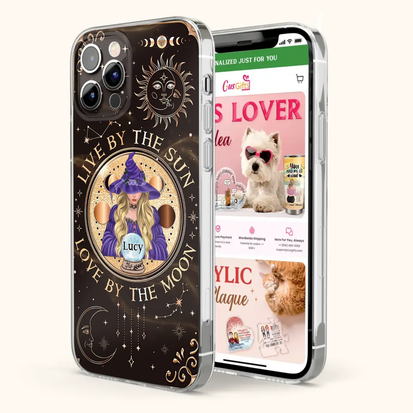 Custom Personalized Witch Phone Case - Halloween Gift Idea For Friend - Only Good May Enter Here - Case for iPhone/Samsung