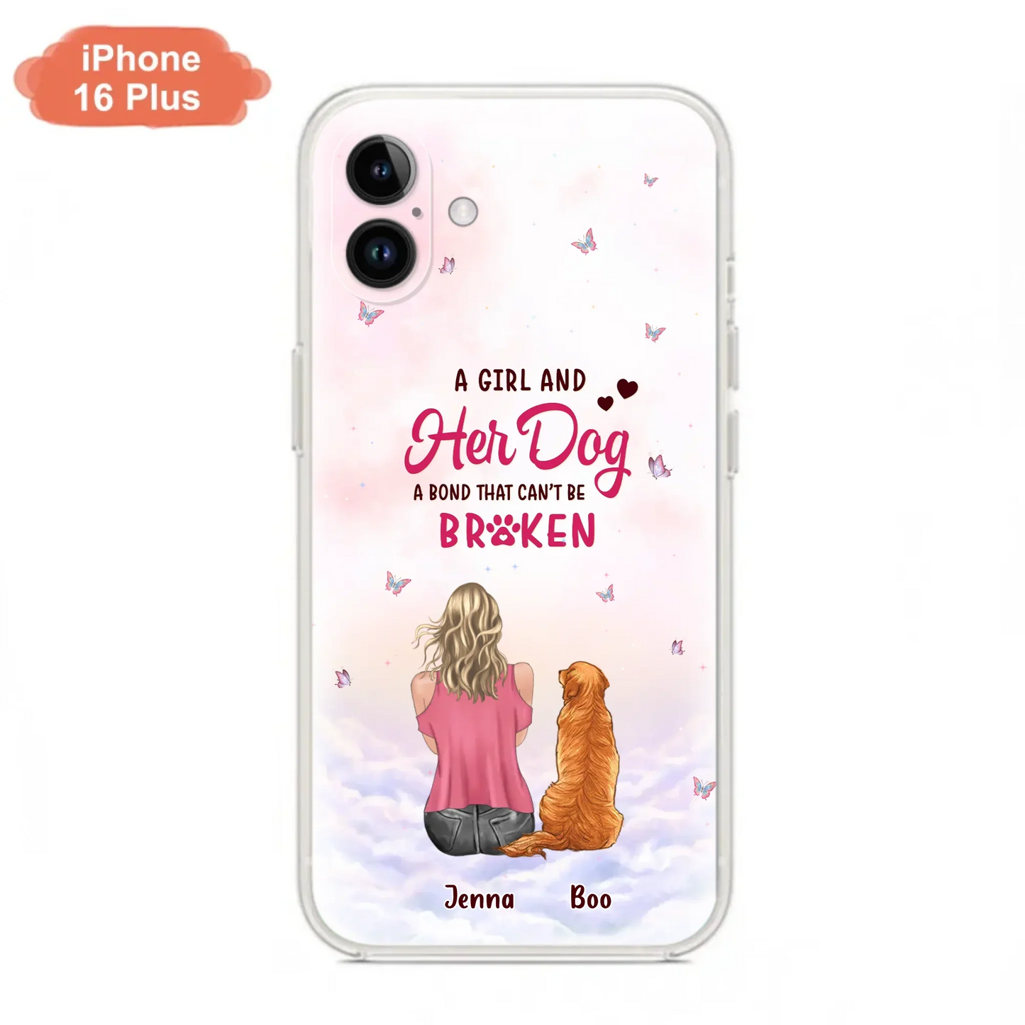 Custom Personalized Dog Mom Phone Case - Upto 5 Dogs - Gift Idea For Dog Lovers - A Girl And Her Dog A Bond That Can't Be Broken - Case for iPhone/Samsung