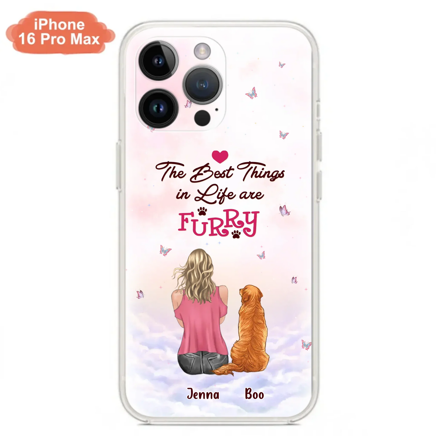 Custom Personalized Dog Mom Phone Case - Upto 5 Dogs - Gift Idea For Dog Lovers - The Best Things In Life Are Furry - Case for iPhone/Samsung
