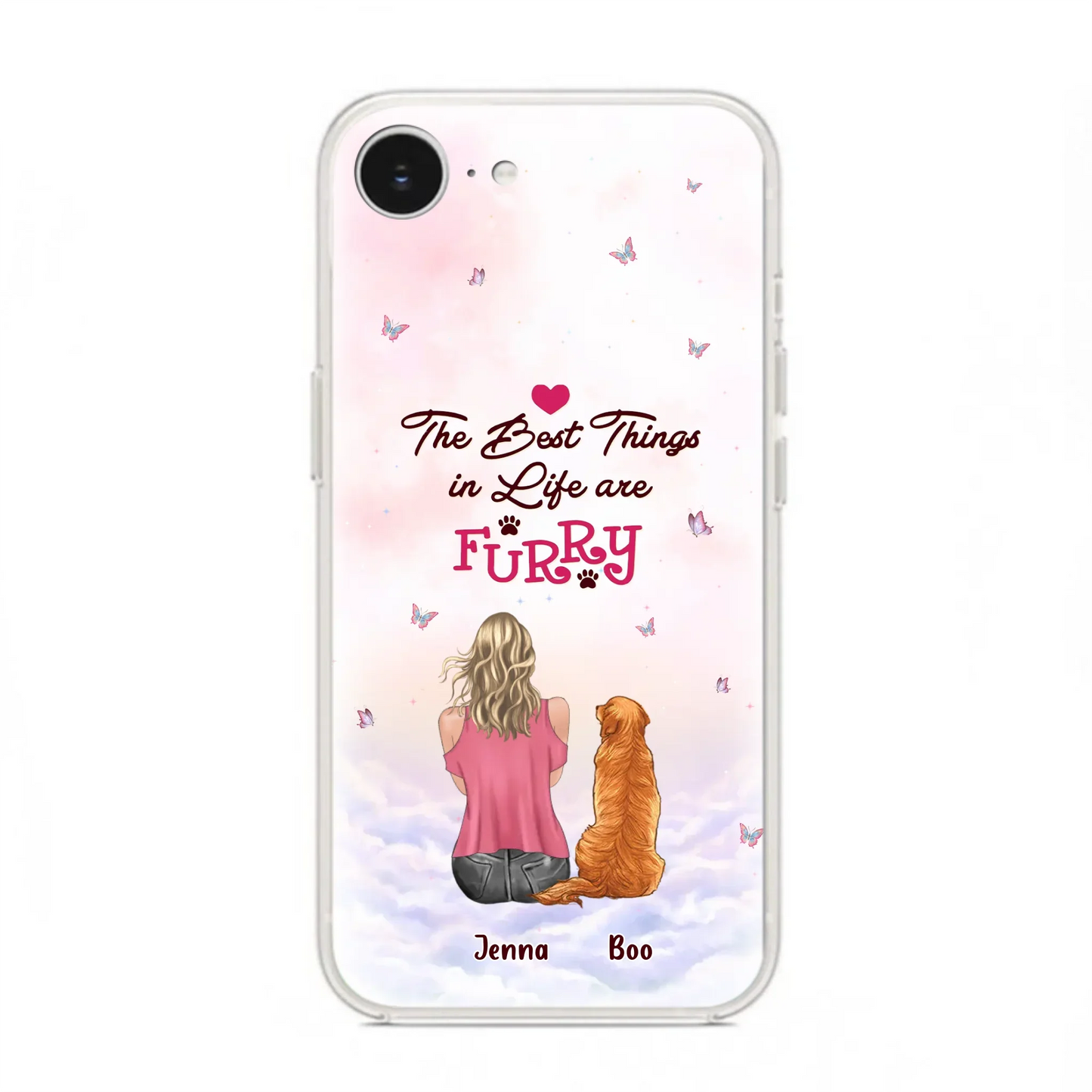 Custom Personalized Dog Mom Phone Case - Upto 5 Dogs - Gift Idea For Dog Lovers - The Best Things In Life Are Furry - Case for iPhone/Samsung