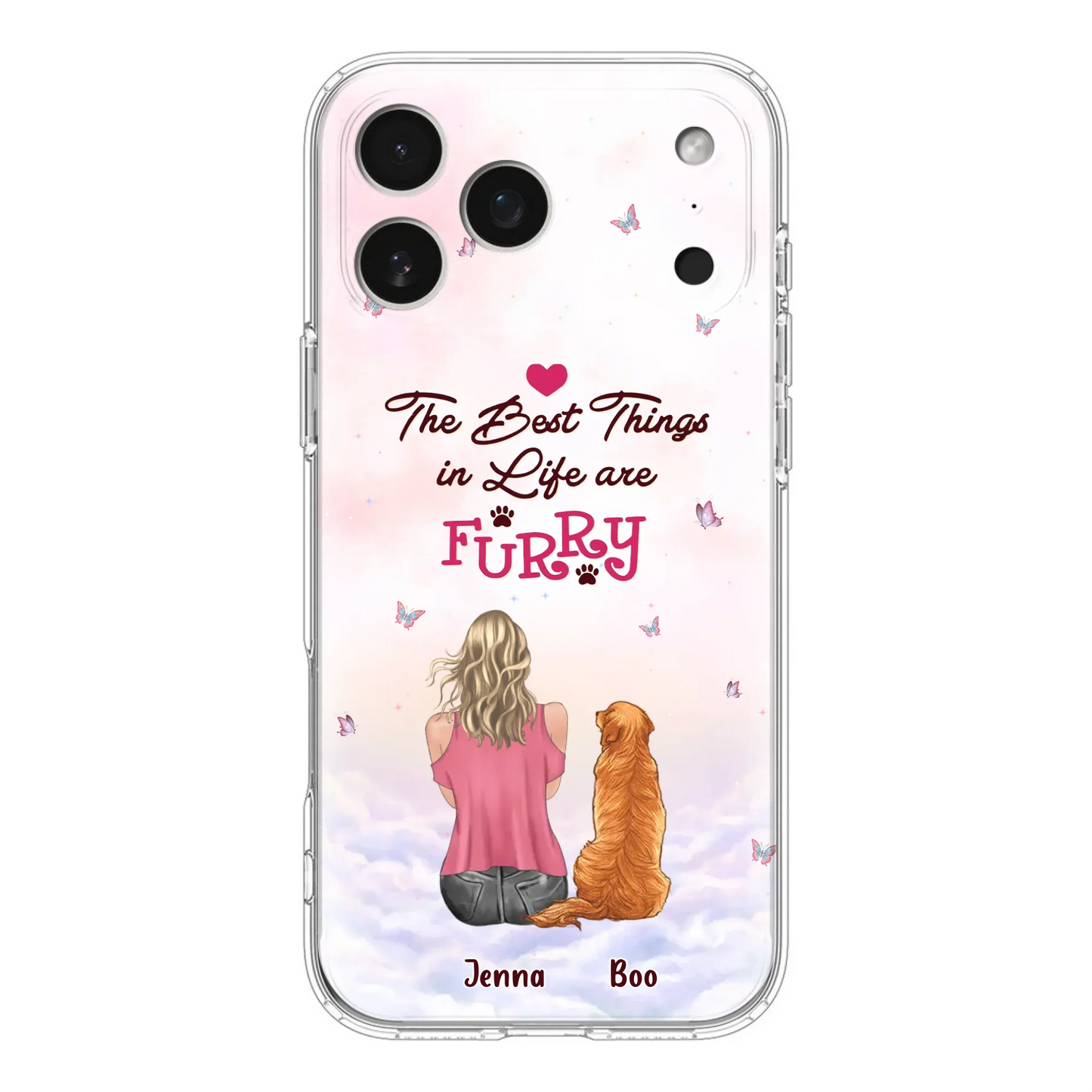 Custom Personalized Dog Mom Phone Case - Upto 5 Dogs - Gift Idea For Dog Lovers - The Best Things In Life Are Furry - Case for iPhone/Samsung