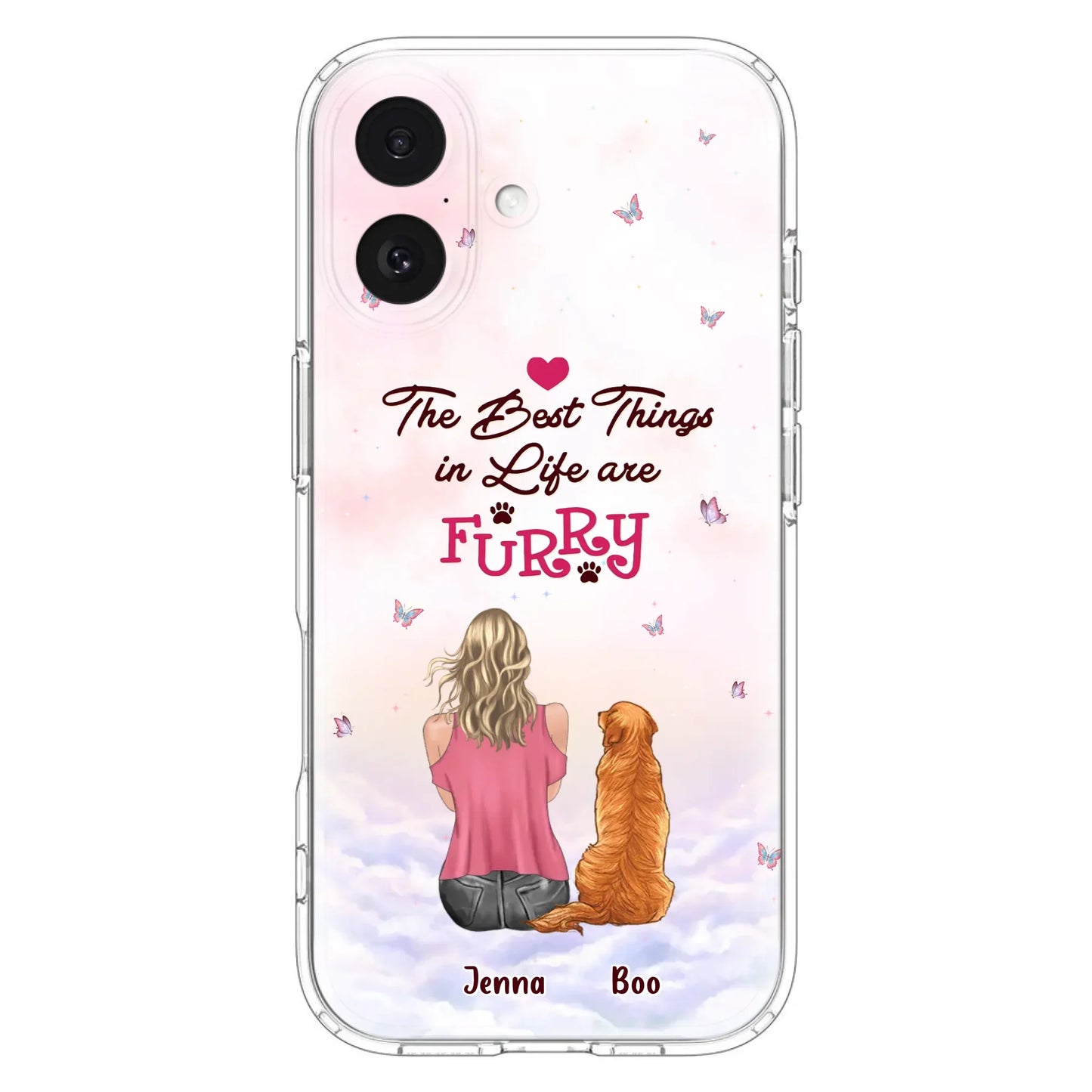 Custom Personalized Dog Mom Phone Case - Upto 5 Dogs - Gift Idea For Dog Lovers - The Best Things In Life Are Furry - Case for iPhone/Samsung