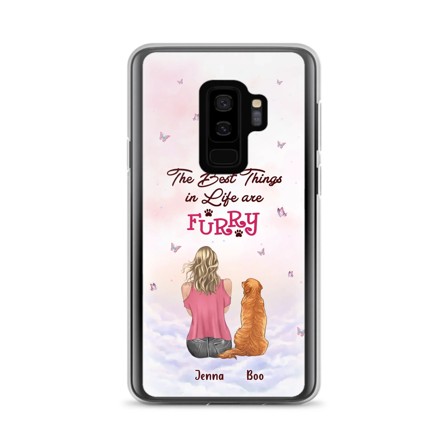 Custom Personalized Dog Mom Phone Case - Upto 5 Dogs - Gift Idea For Dog Lovers - The Best Things In Life Are Furry - Case for iPhone/Samsung