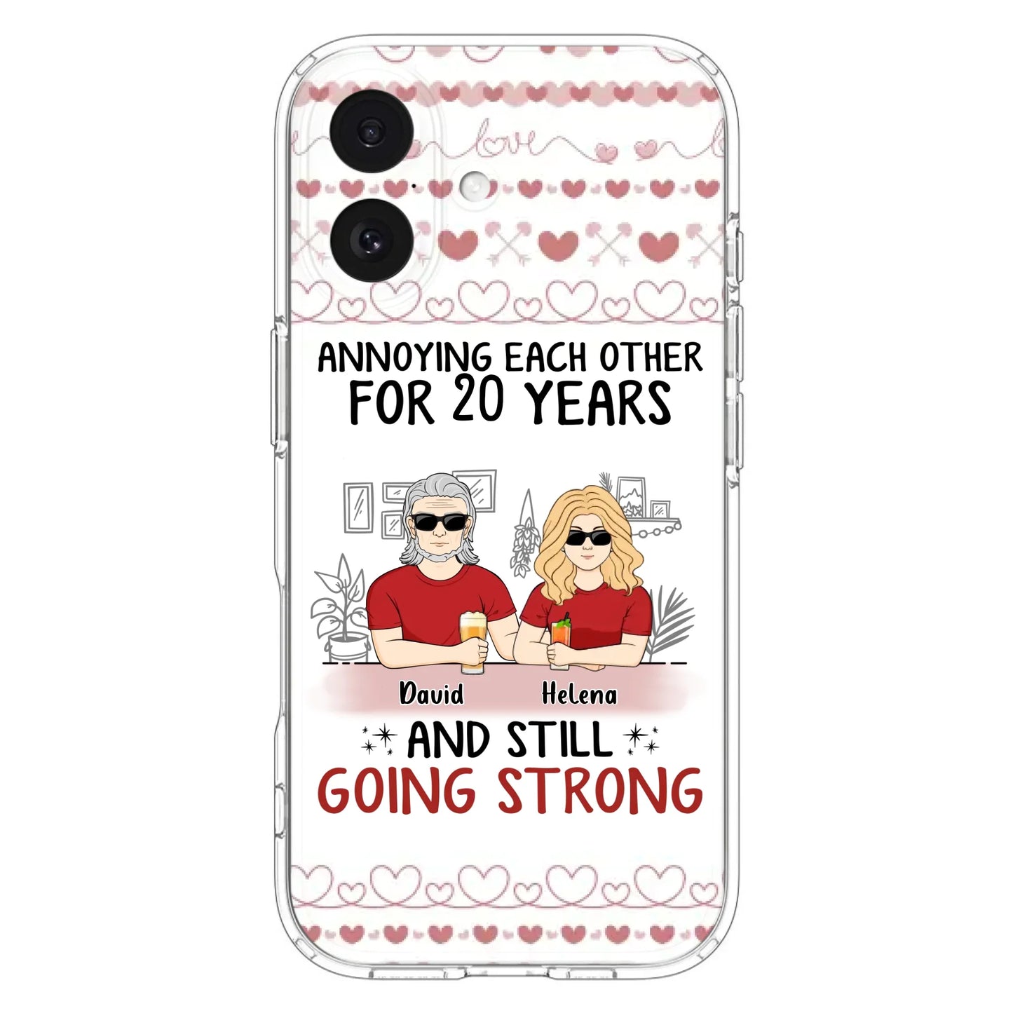 Custom Personalized Couple Phone Case - Best Gift Idea For Couple/Husband/Father's Day - Annoying Each Other For 20 Years And Still Going Strong - Case For iPhone/Samsung