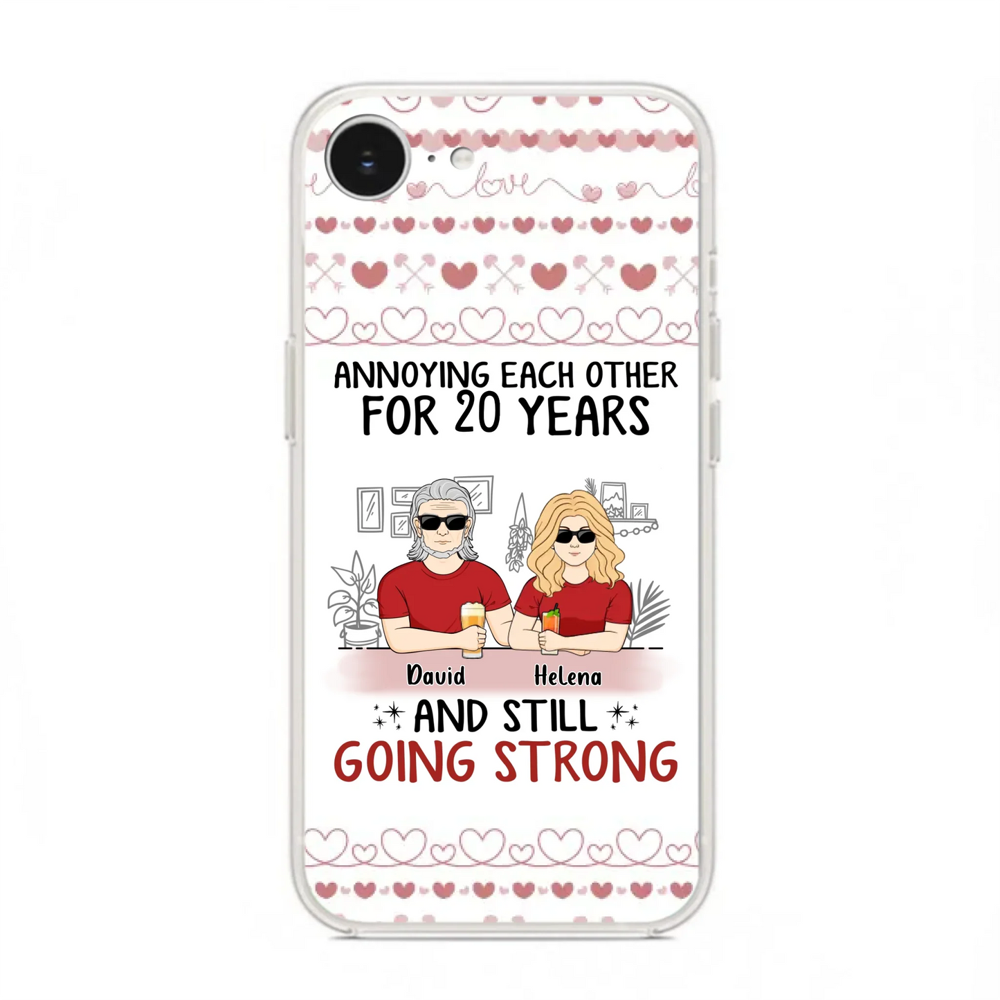 Custom Personalized Couple Phone Case - Best Gift Idea For Couple/Husband/Father's Day - Annoying Each Other For 20 Years And Still Going Strong - Case For iPhone/Samsung