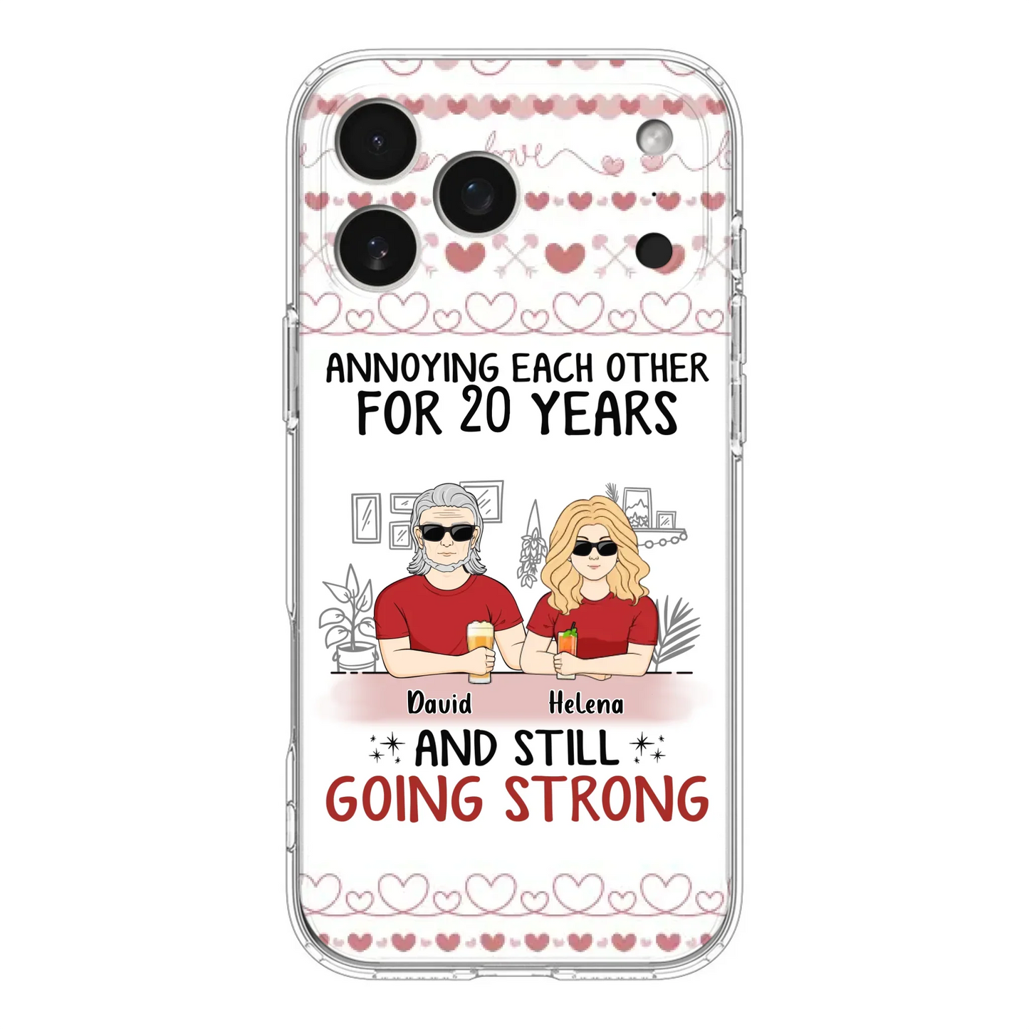 Custom Personalized Couple Phone Case - Best Gift Idea For Couple/Husband/Father's Day - Annoying Each Other For 20 Years And Still Going Strong - Case For iPhone/Samsung