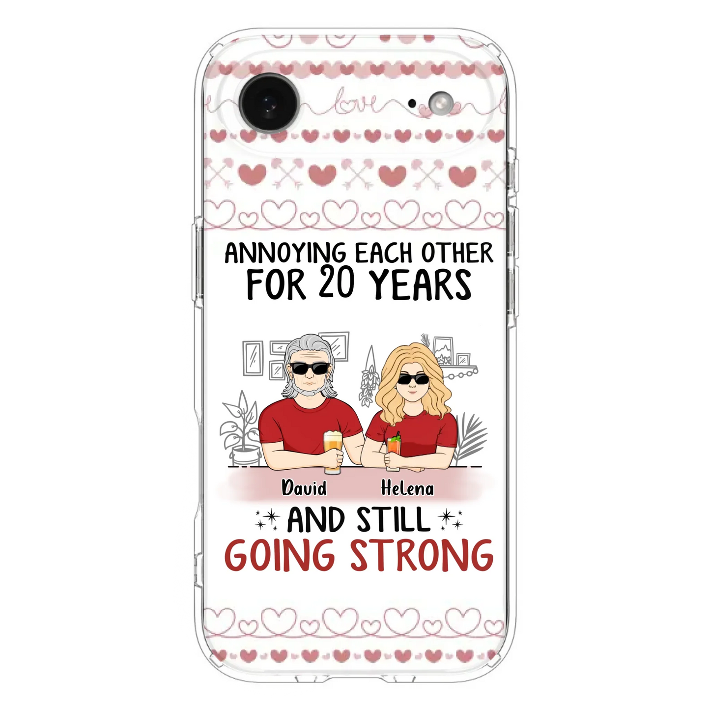 Custom Personalized Couple Phone Case - Best Gift Idea For Couple/Husband/Father's Day - Annoying Each Other For 20 Years And Still Going Strong - Case For iPhone/Samsung