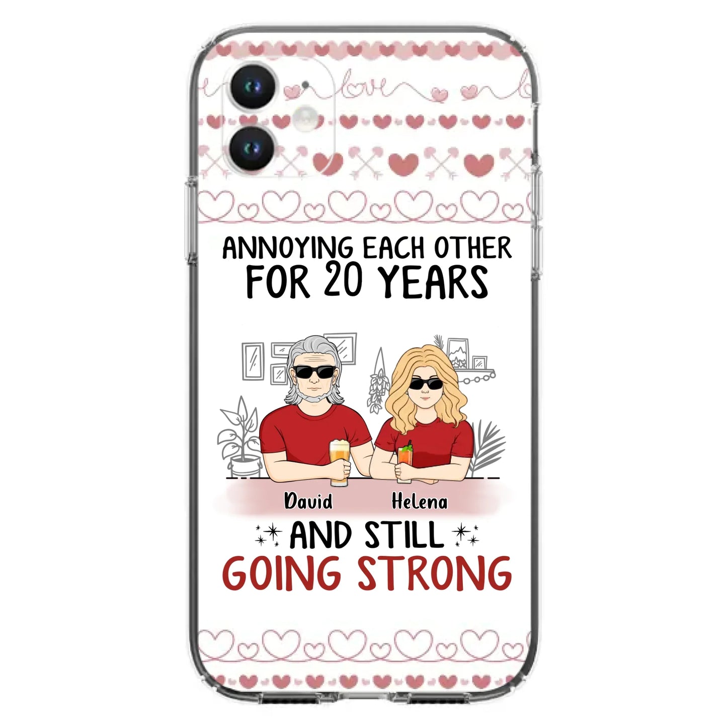 Custom Personalized Couple Phone Case - Best Gift Idea For Couple/Husband/Father's Day - Annoying Each Other For 20 Years And Still Going Strong - Case For iPhone/Samsung