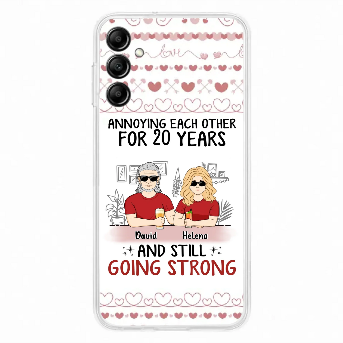 Custom Personalized Couple Phone Case - Best Gift Idea For Couple/Husband/Father's Day - Annoying Each Other For 20 Years And Still Going Strong - Case For iPhone/Samsung