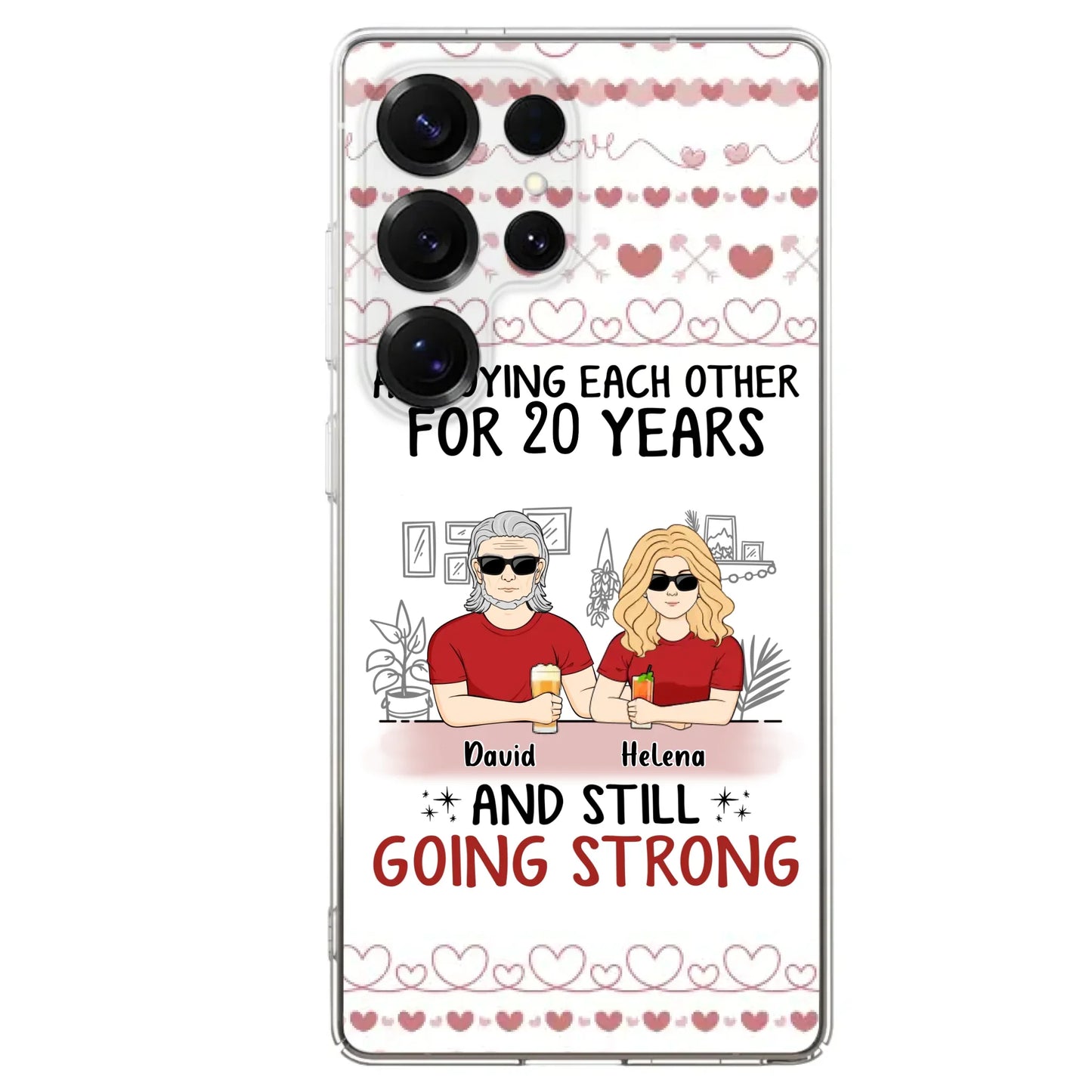 Custom Personalized Couple Phone Case - Best Gift Idea For Couple/Husband/Father's Day - Annoying Each Other For 20 Years And Still Going Strong - Case For iPhone/Samsung