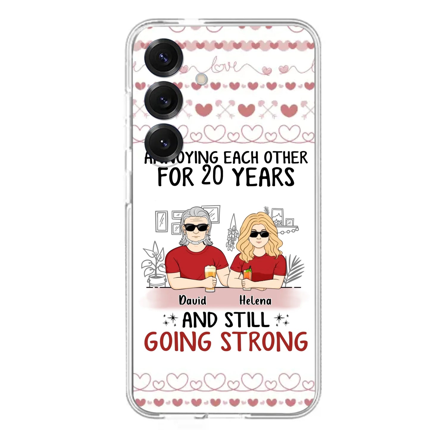 Custom Personalized Couple Phone Case - Best Gift Idea For Couple/Husband/Father's Day - Annoying Each Other For 20 Years And Still Going Strong - Case For iPhone/Samsung