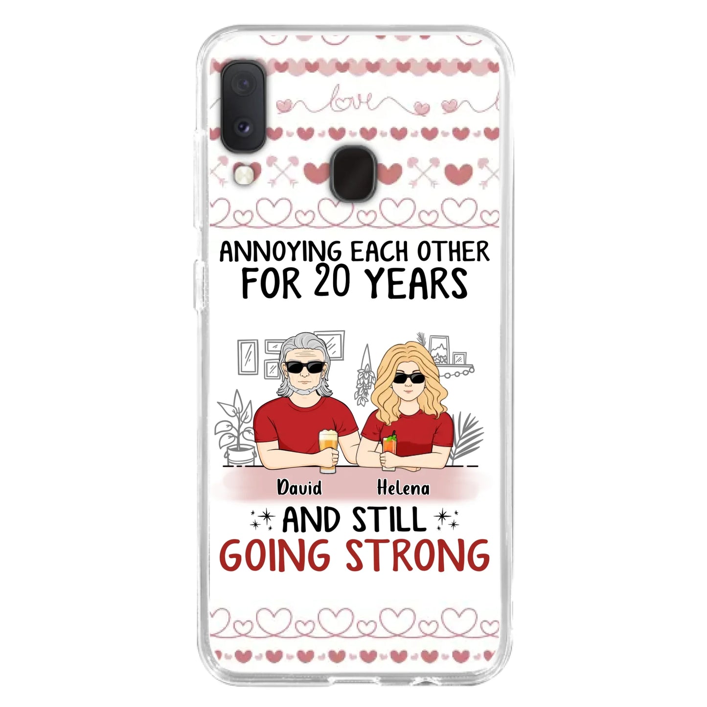 Custom Personalized Couple Phone Case - Best Gift Idea For Couple/Husband/Father's Day - Annoying Each Other For 20 Years And Still Going Strong - Case For iPhone/Samsung