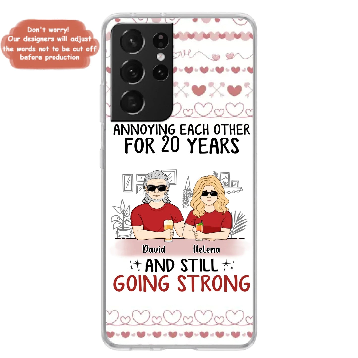 Custom Personalized Couple Phone Case - Best Gift Idea For Couple/Husband/Father's Day - Annoying Each Other For 20 Years And Still Going Strong - Case For iPhone/Samsung