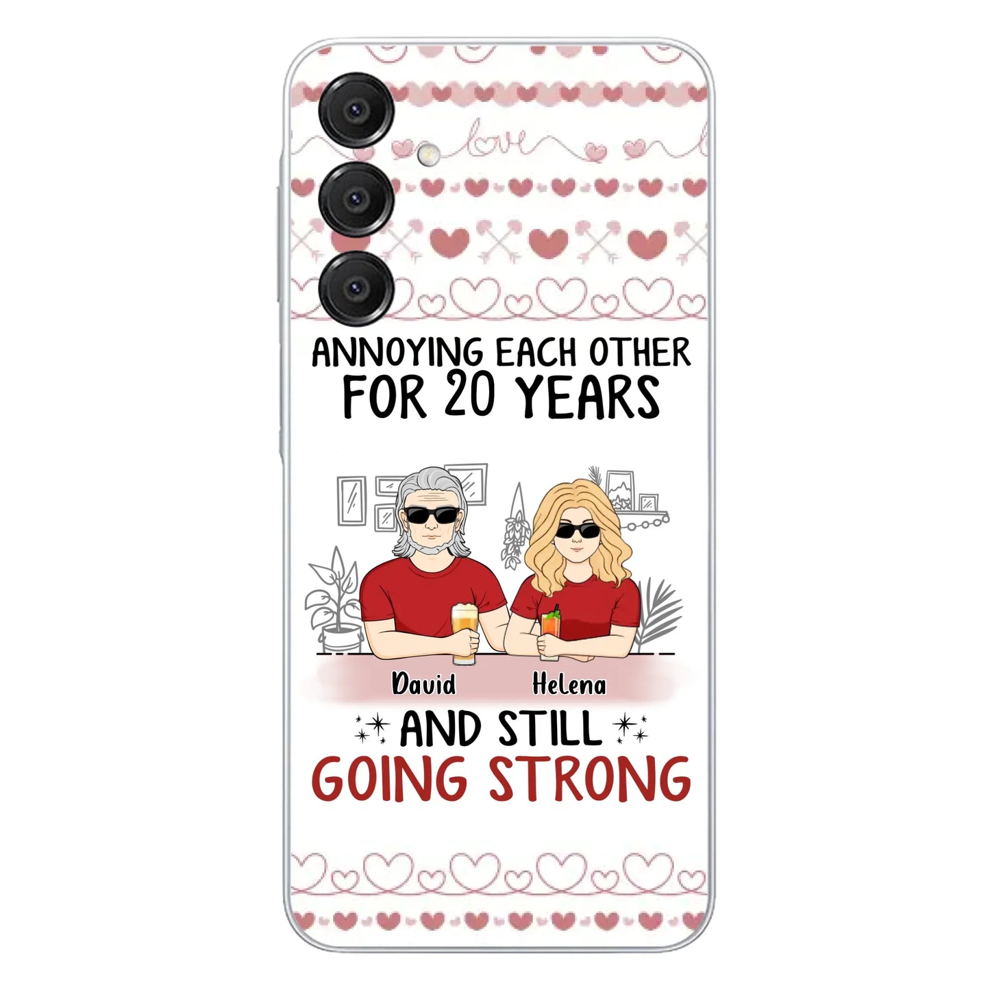 Custom Personalized Couple Phone Case - Best Gift Idea For Couple/Husband/Father's Day - Annoying Each Other For 20 Years And Still Going Strong - Case For iPhone/Samsung