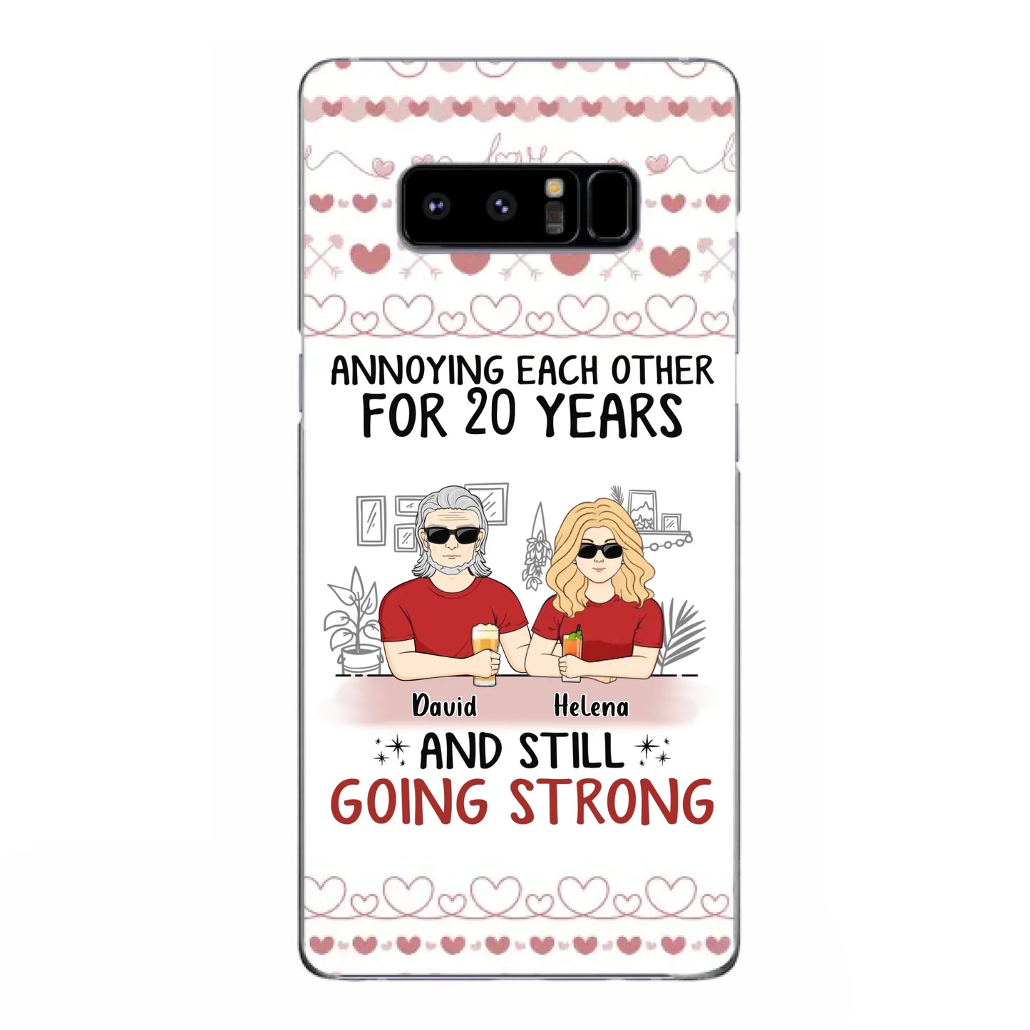 Custom Personalized Couple Phone Case - Best Gift Idea For Couple/Husband/Father's Day - Annoying Each Other For 20 Years And Still Going Strong - Case For iPhone/Samsung