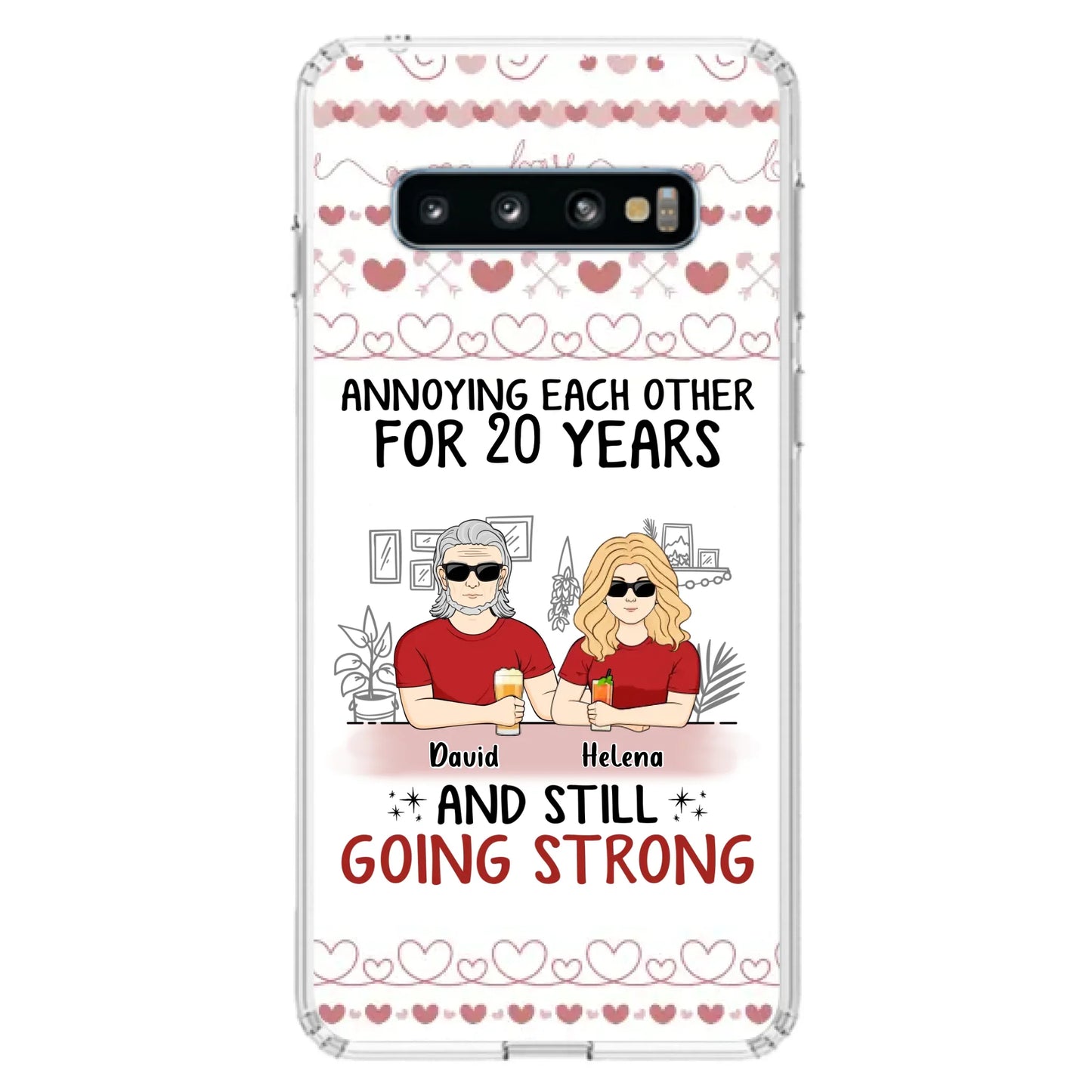 Custom Personalized Couple Phone Case - Best Gift Idea For Couple/Husband/Father's Day - Annoying Each Other For 20 Years And Still Going Strong - Case For iPhone/Samsung