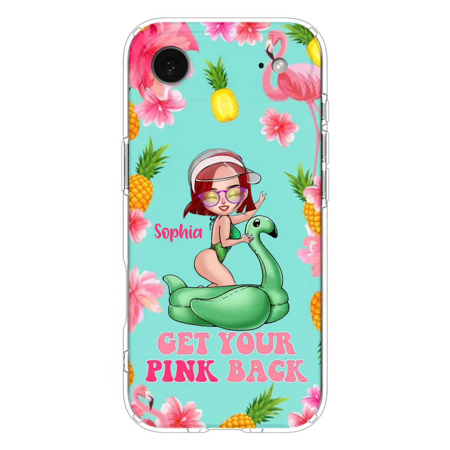 Custom Personalized Bikini Girl Phone Case - Gift Idea For Girl - Get Your Pink Back - Cases For iPhone/Samsung