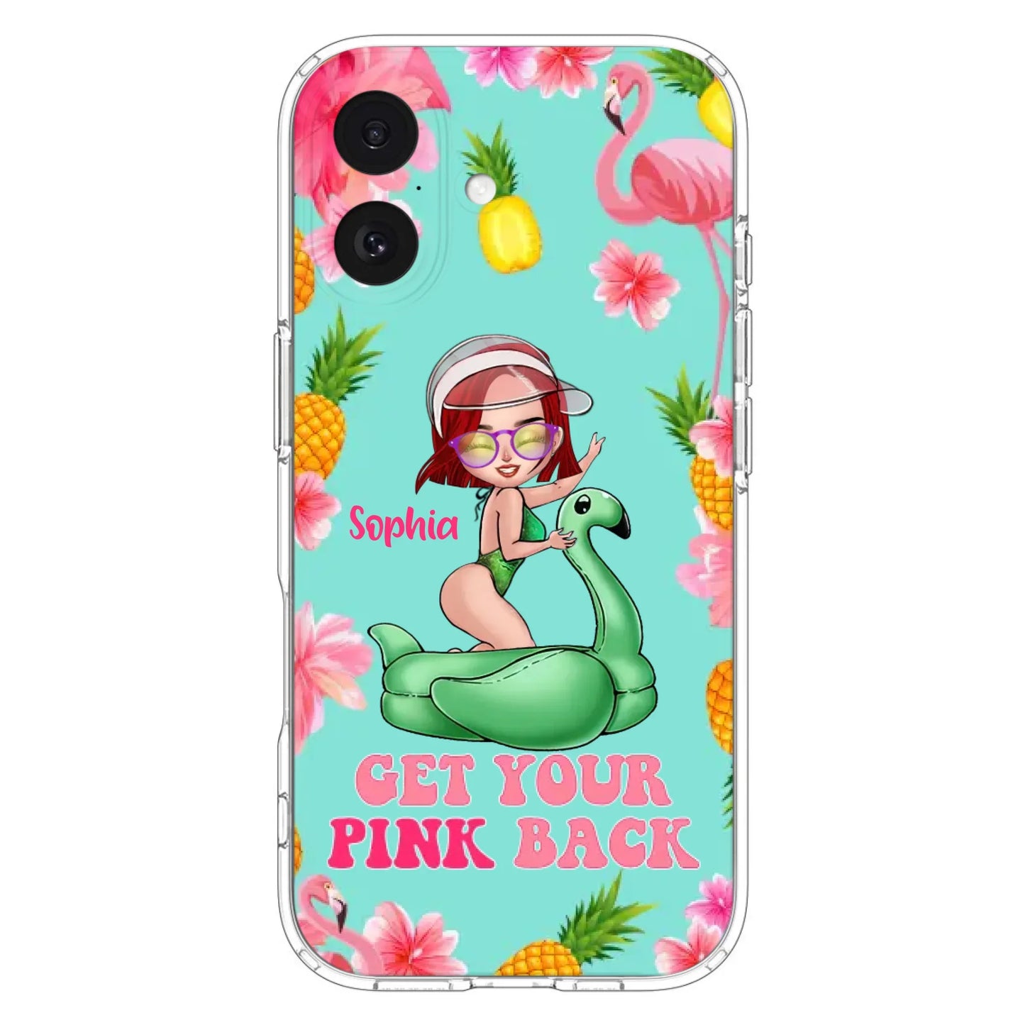 Custom Personalized Bikini Girl Phone Case - Gift Idea For Girl - Get Your Pink Back - Cases For iPhone/Samsung