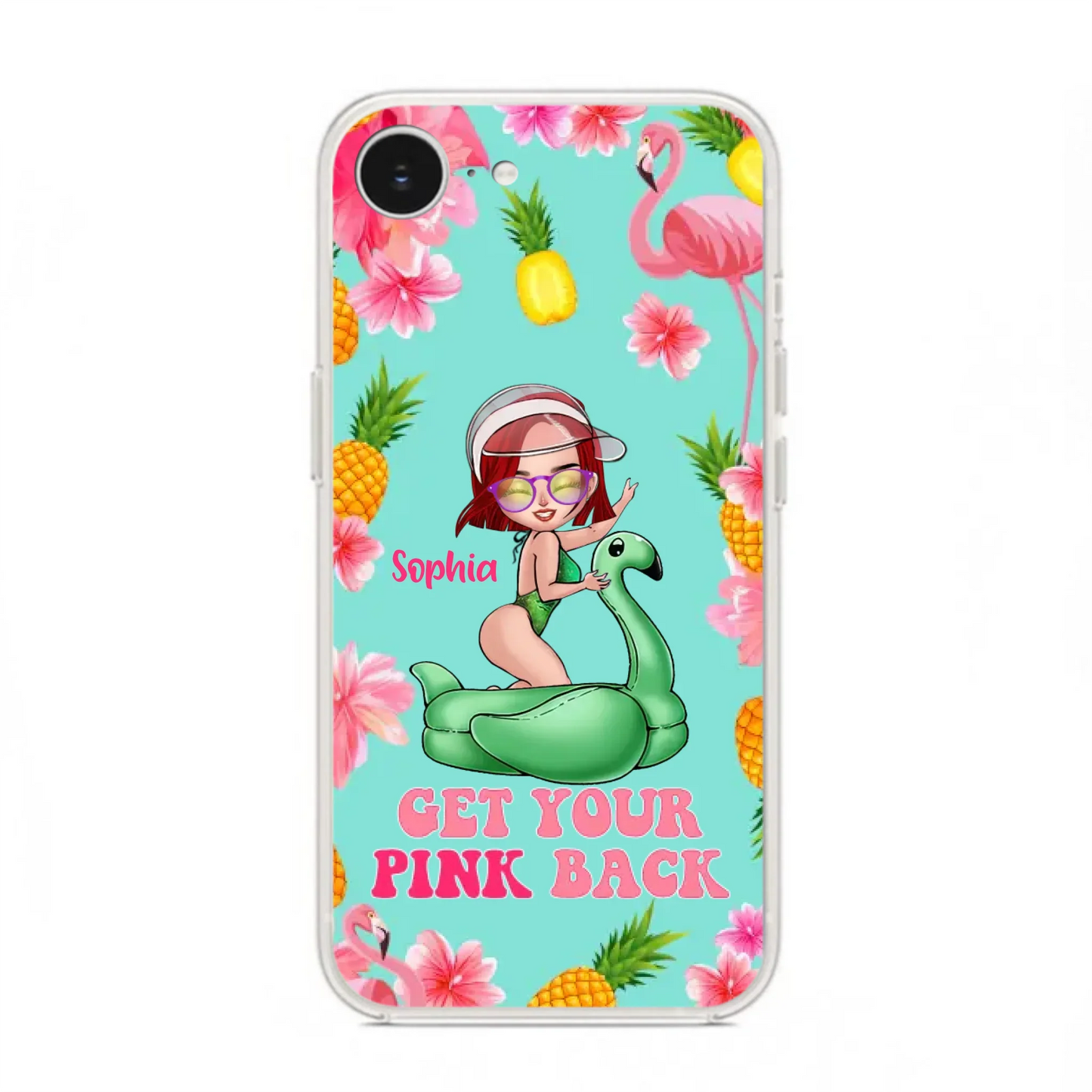 Custom Personalized Bikini Girl Phone Case - Gift Idea For Girl - Get Your Pink Back - Cases For iPhone/Samsung