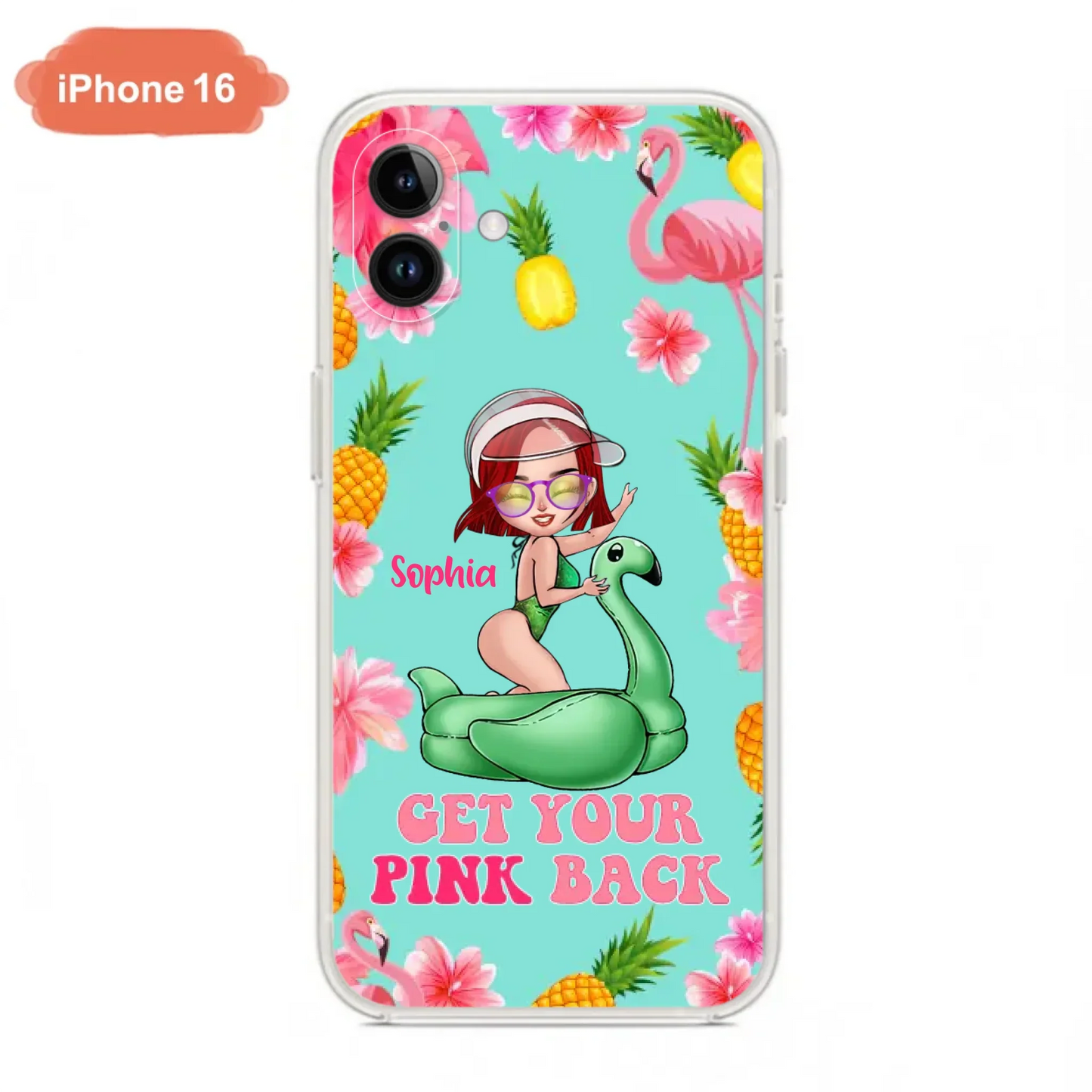 Custom Personalized Bikini Girl Phone Case - Gift Idea For Girl - Get Your Pink Back - Cases For iPhone/Samsung