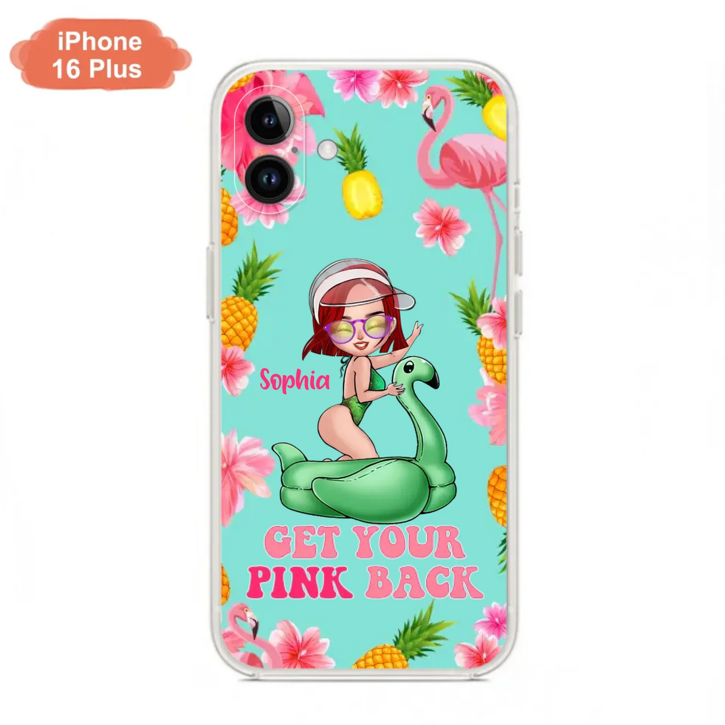 Custom Personalized Bikini Girl Phone Case - Gift Idea For Girl - Get Your Pink Back - Cases For iPhone/Samsung
