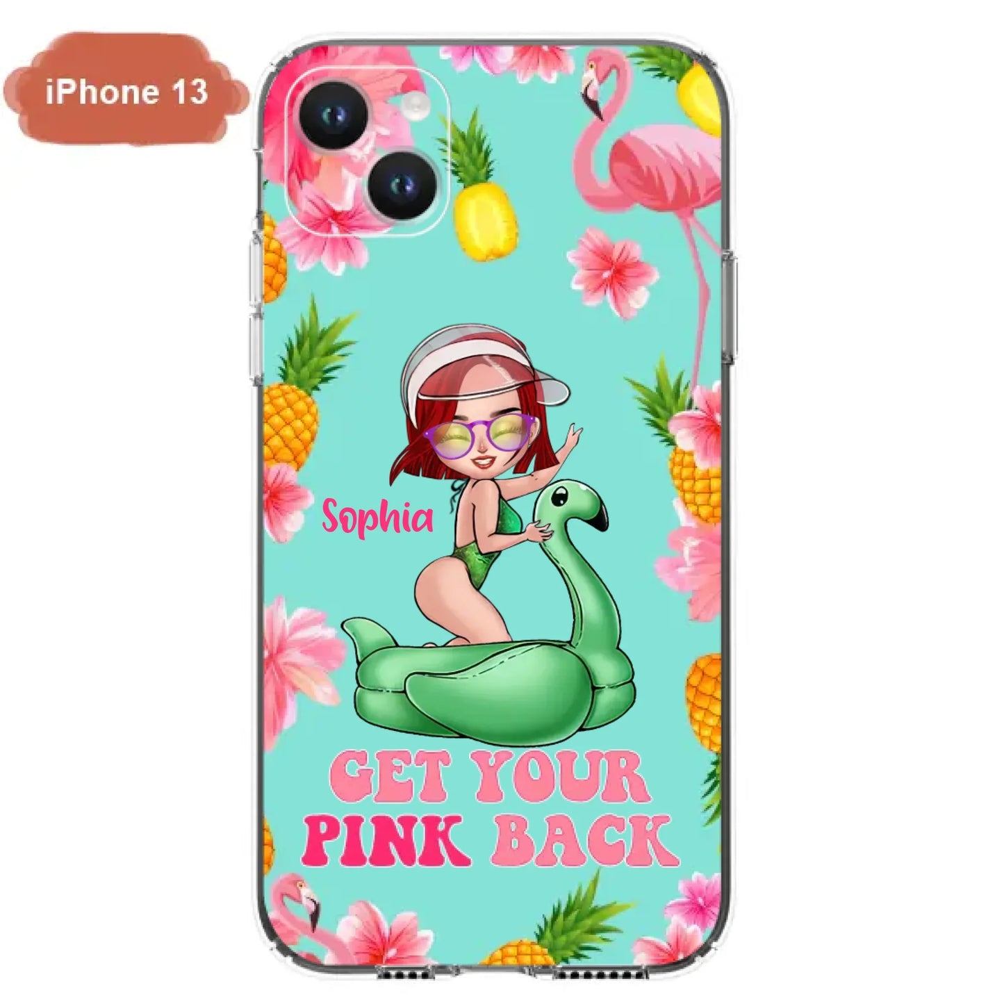Custom Personalized Bikini Girl Phone Case - Gift Idea For Girl - Get Your Pink Back - Cases For iPhone/Samsung