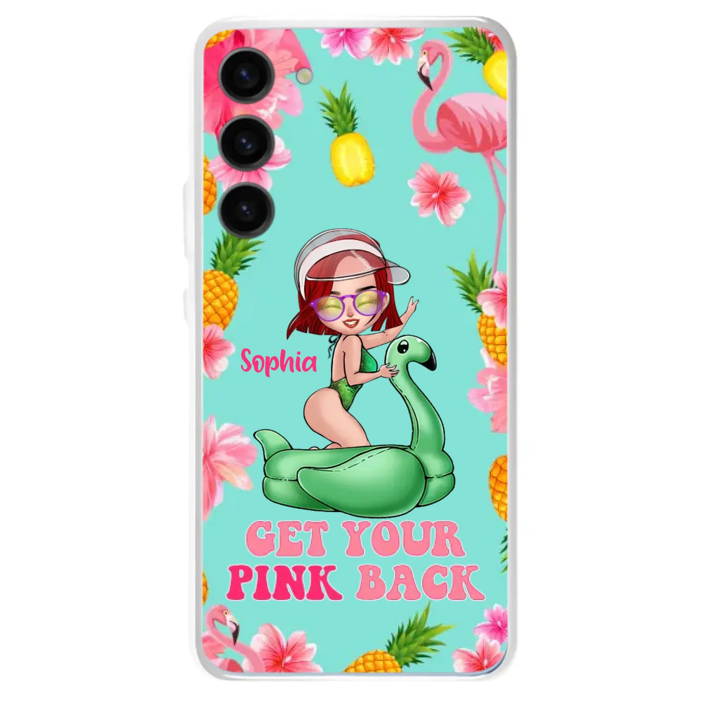 Custom Personalized Bikini Girl Phone Case - Gift Idea For Girl - Get Your Pink Back - Cases For iPhone/Samsung