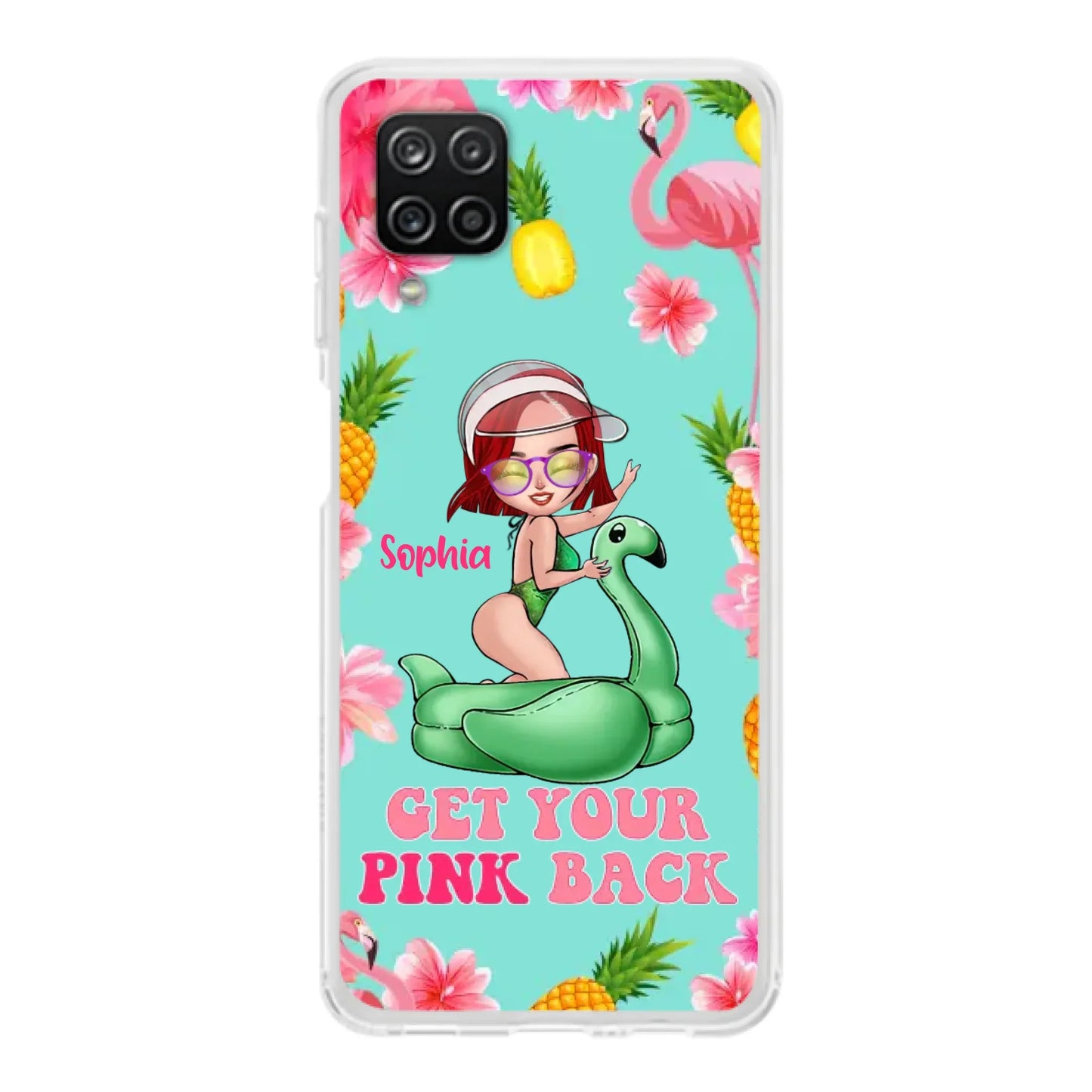 Custom Personalized Bikini Girl Phone Case - Gift Idea For Girl - Get Your Pink Back - Cases For iPhone/Samsung
