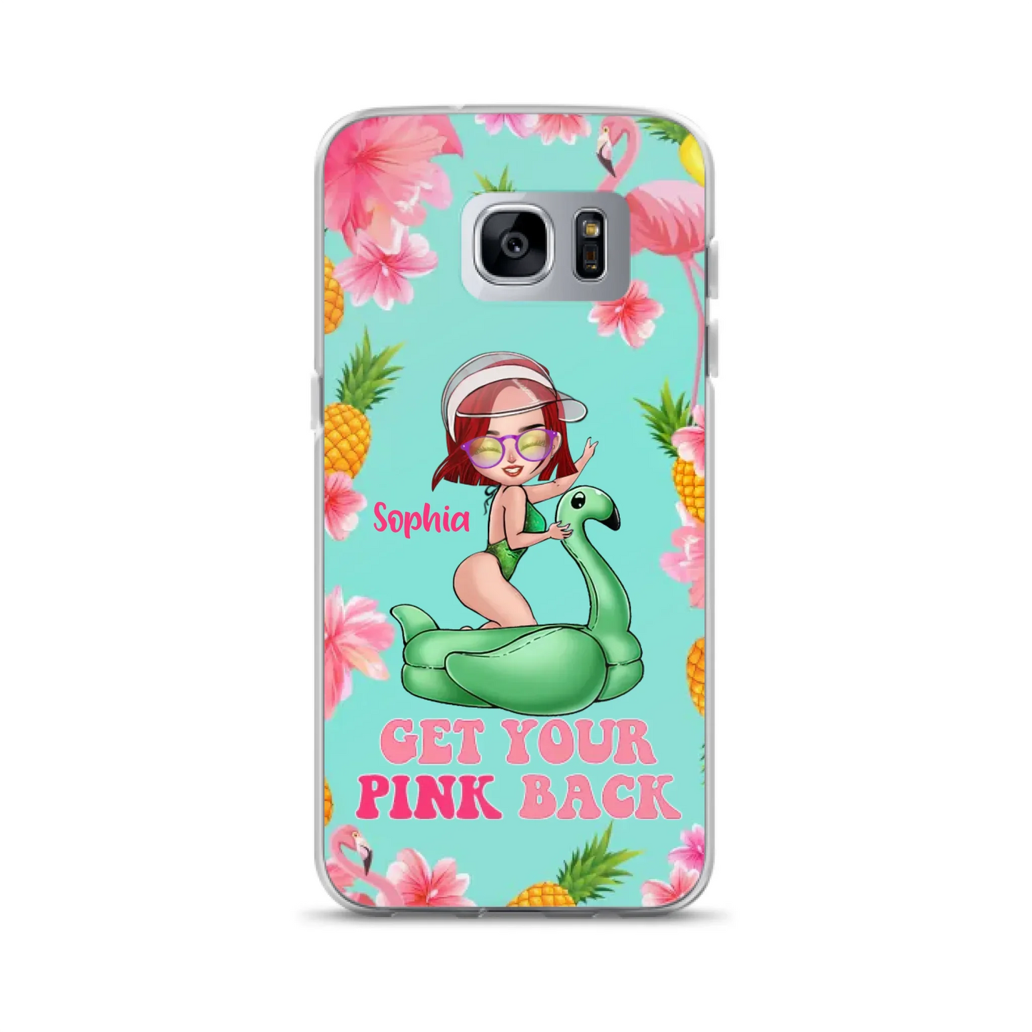 Custom Personalized Bikini Girl Phone Case - Gift Idea For Girl - Get Your Pink Back - Cases For iPhone/Samsung