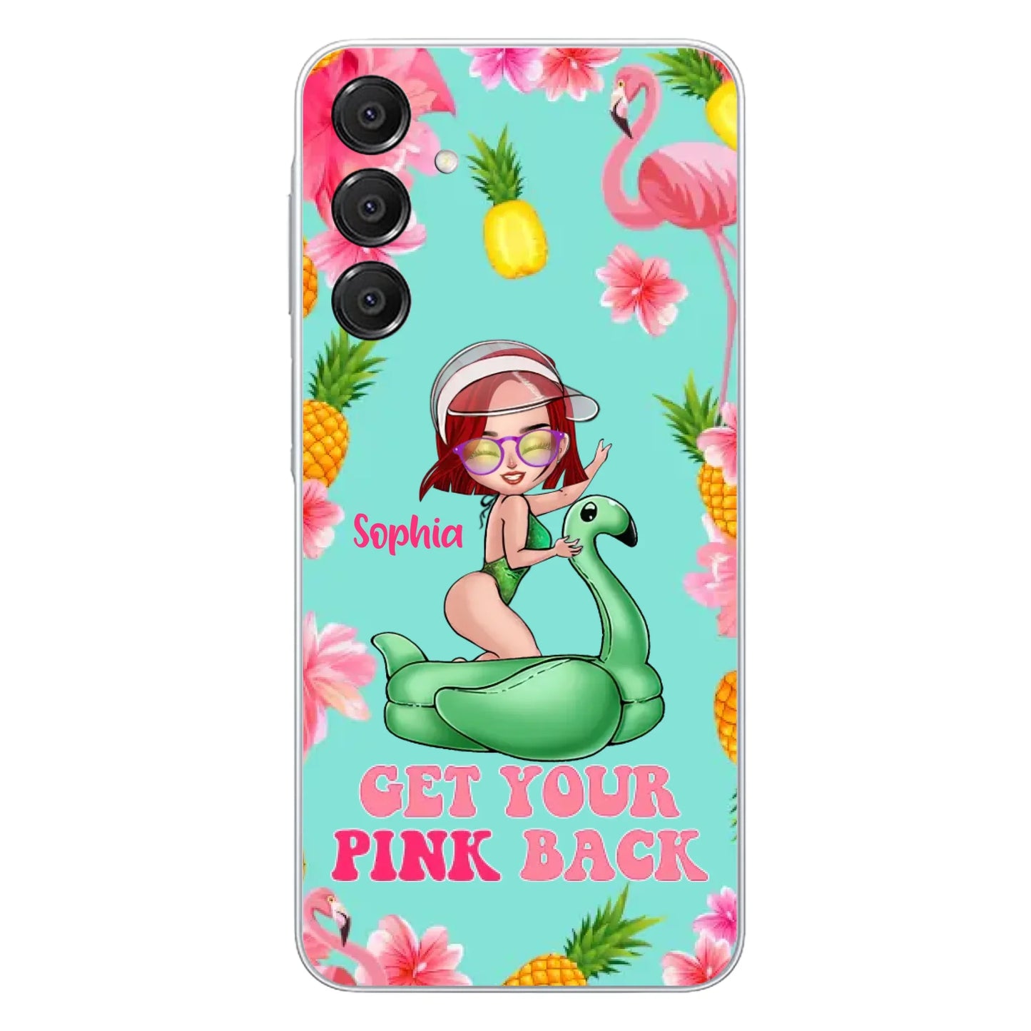Custom Personalized Bikini Girl Phone Case - Gift Idea For Girl - Get Your Pink Back - Cases For iPhone/Samsung