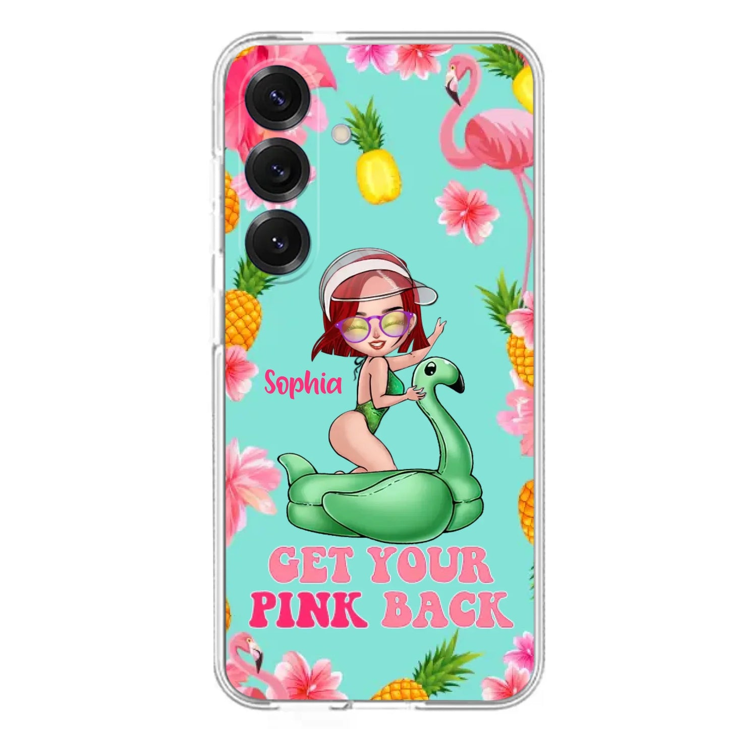 Custom Personalized Bikini Girl Phone Case - Gift Idea For Girl - Get Your Pink Back - Cases For iPhone/Samsung